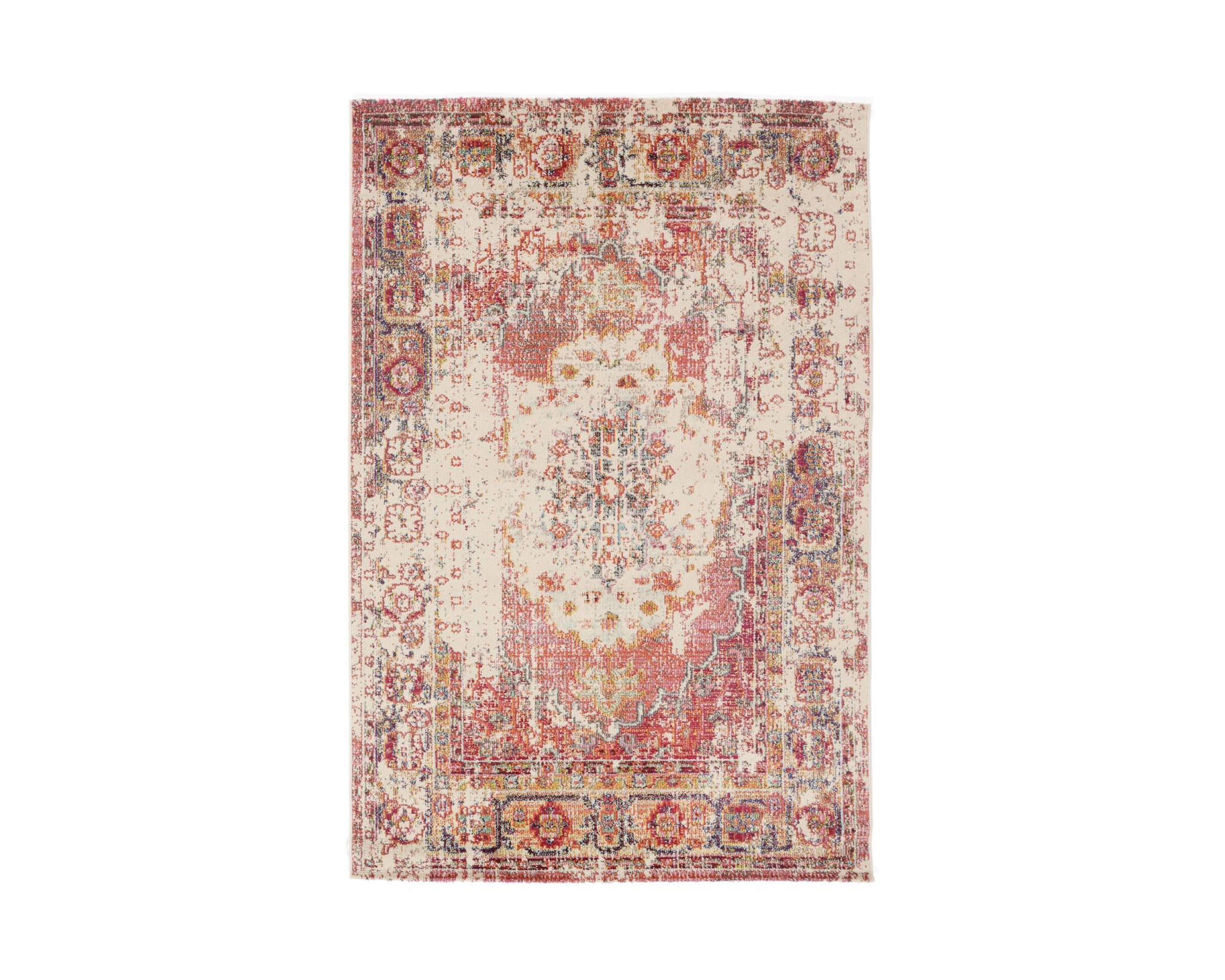 Rugvista Ava matta 160 x 230 cm beige / r&ouml;d