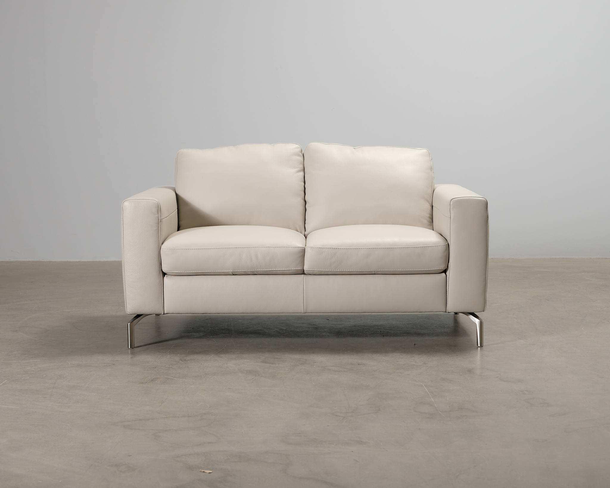 Natuzzi 2-sits l&auml;dersoffa naturvit