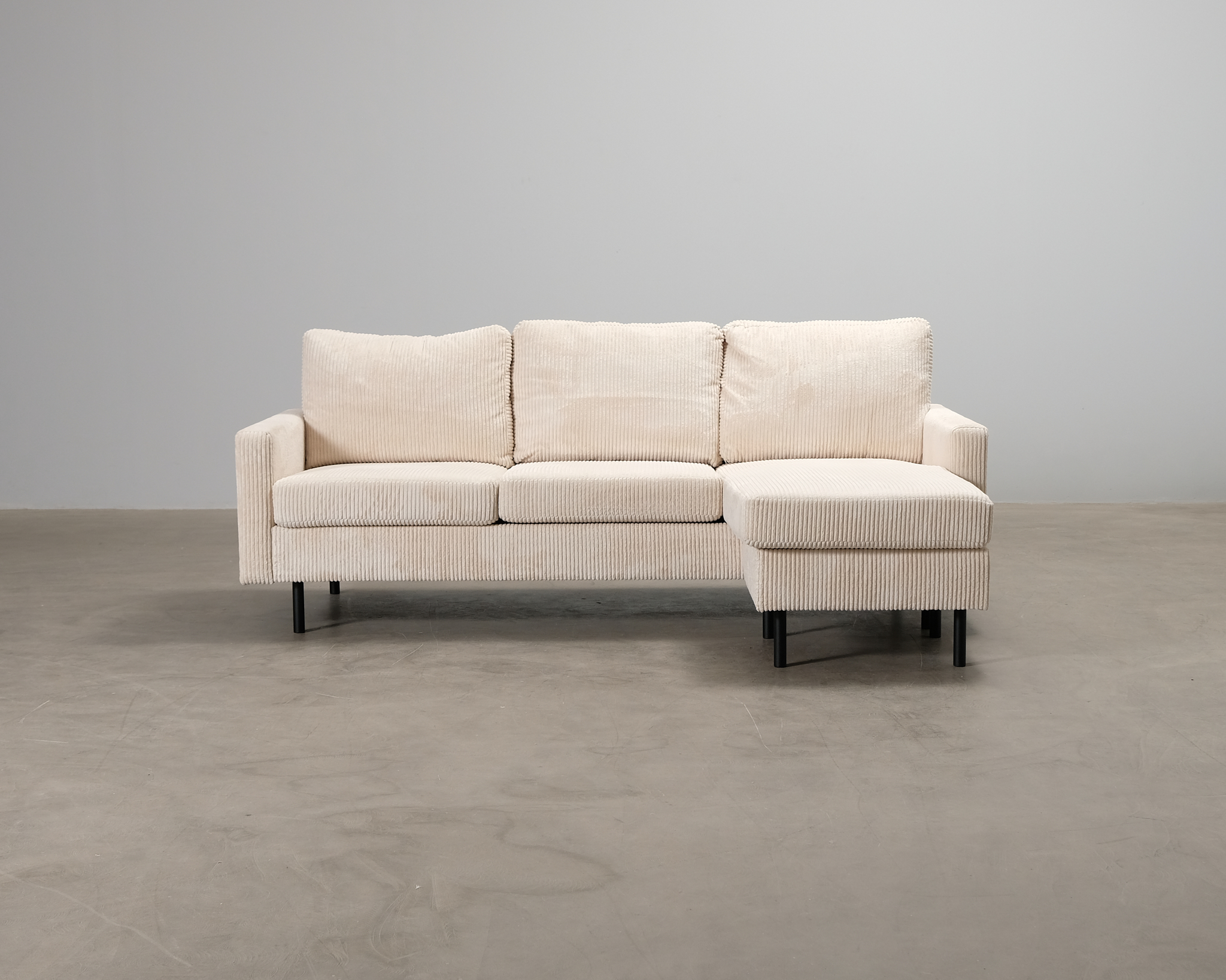 Peppe 3-sits soffa med divan beige