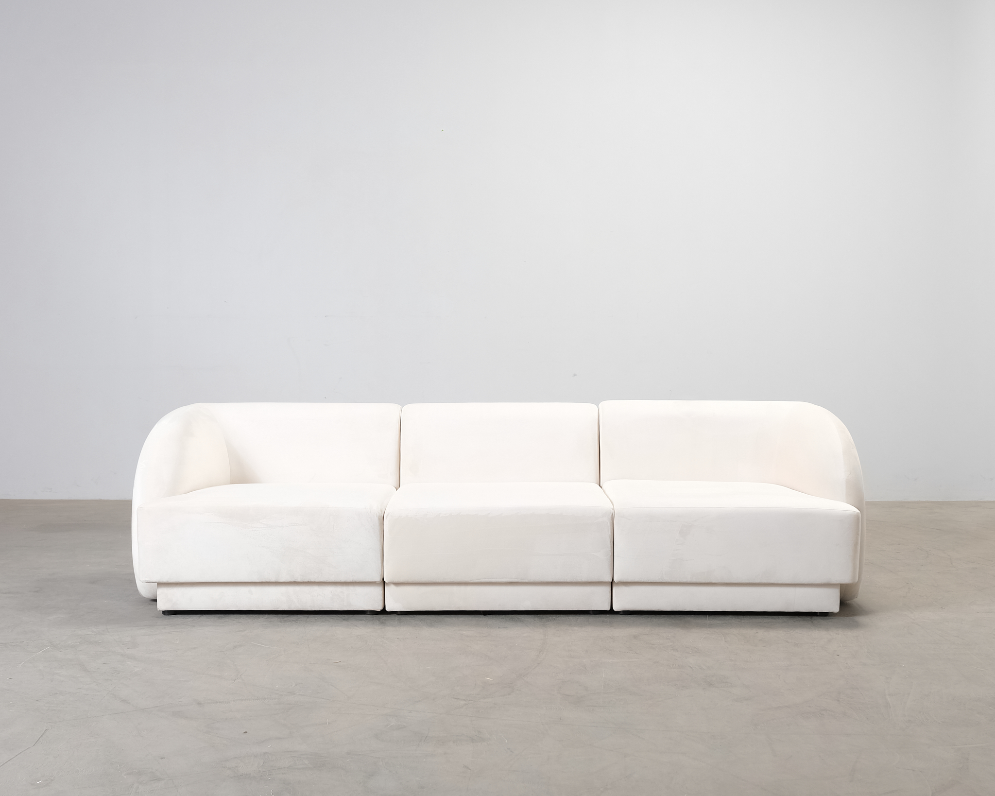 Micadoni Miley 3-istuttava sohva luonnonvalkoinen