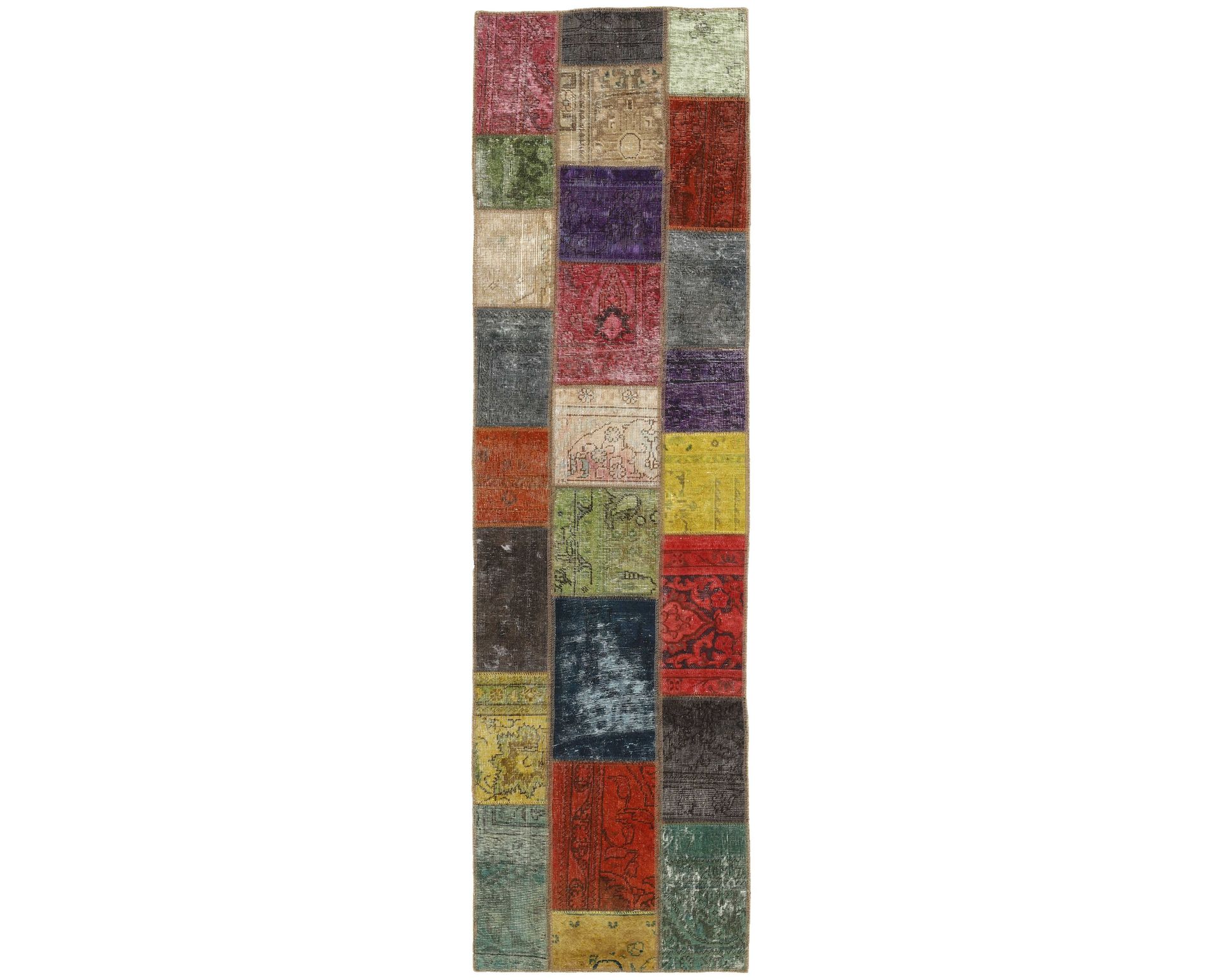 Vintage Patchwork orientalisk matta 74 x 257 cm