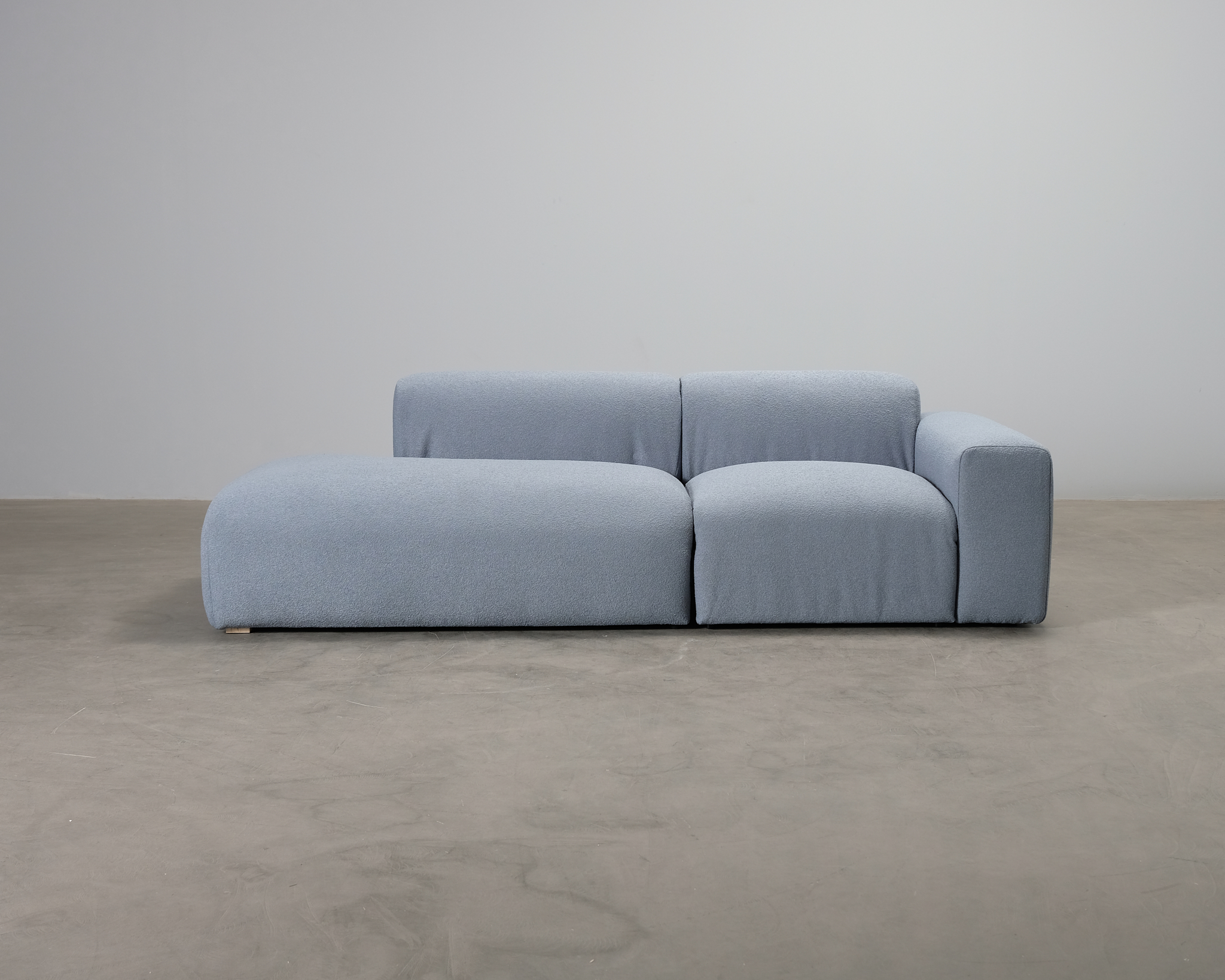 ikimakee Kamu 3-sits soffa med &ouml;ppet avslut bl&aring;