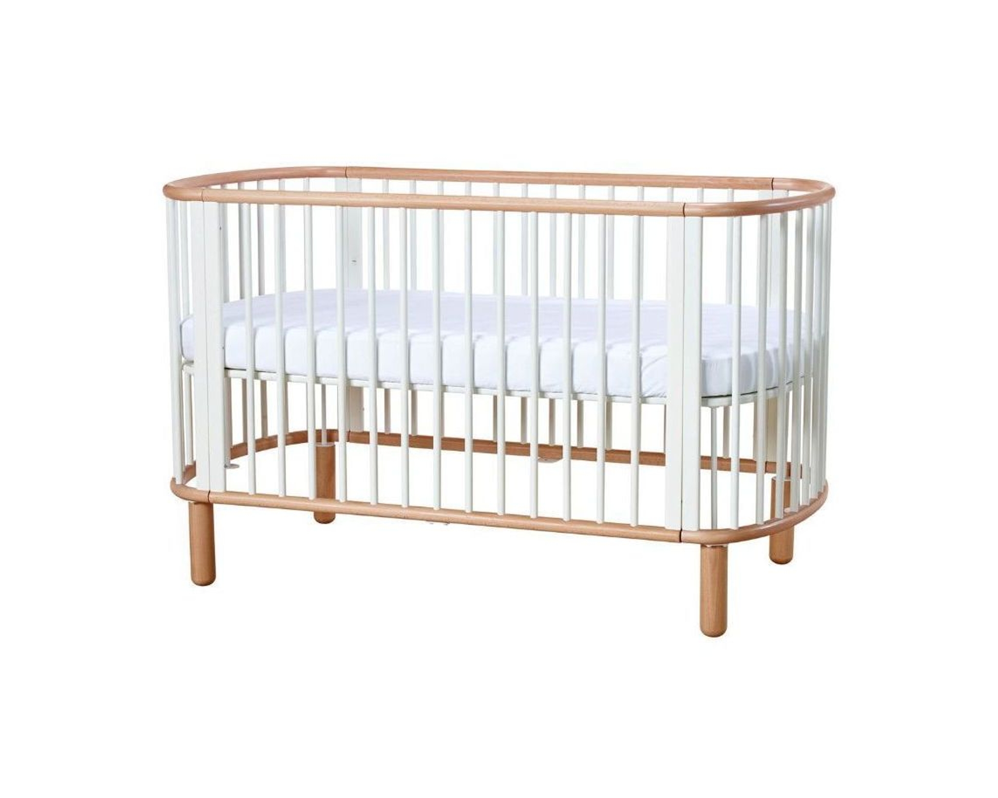 FLEXA Tremmeseng spj&auml;ls&auml;ng 140 x 70 cm vit / bok
