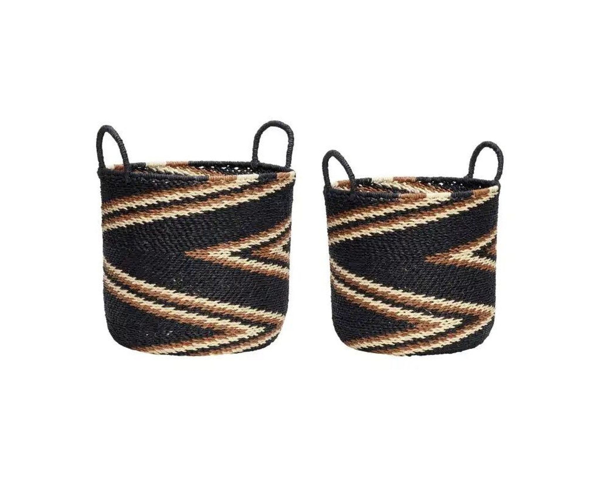 H&uuml;bsch Zigzag korg, set om 2 st