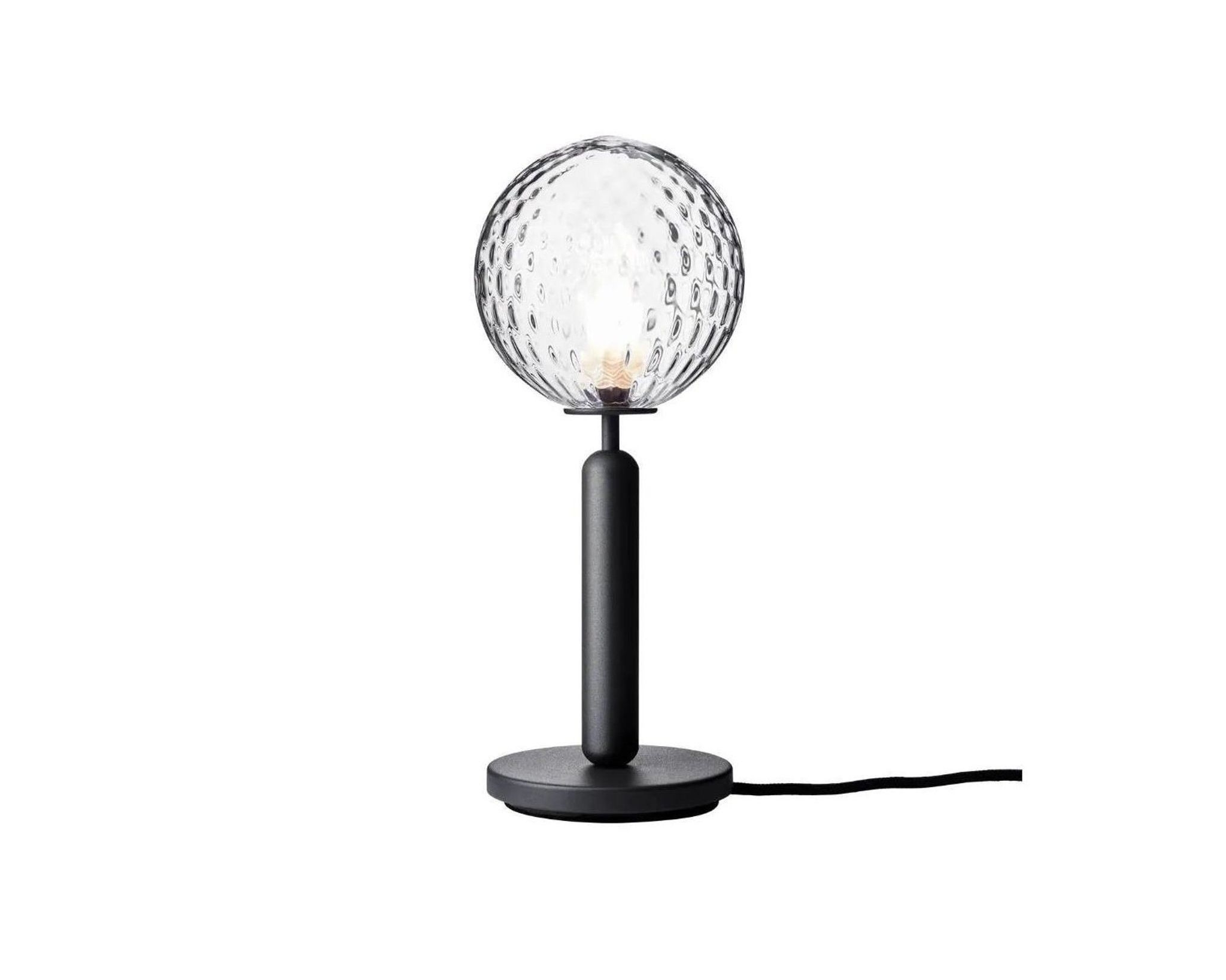 Nuura Miira bordslampa &oslash; 14 cm m&ouml;rkgr&aring; / genomskinlig