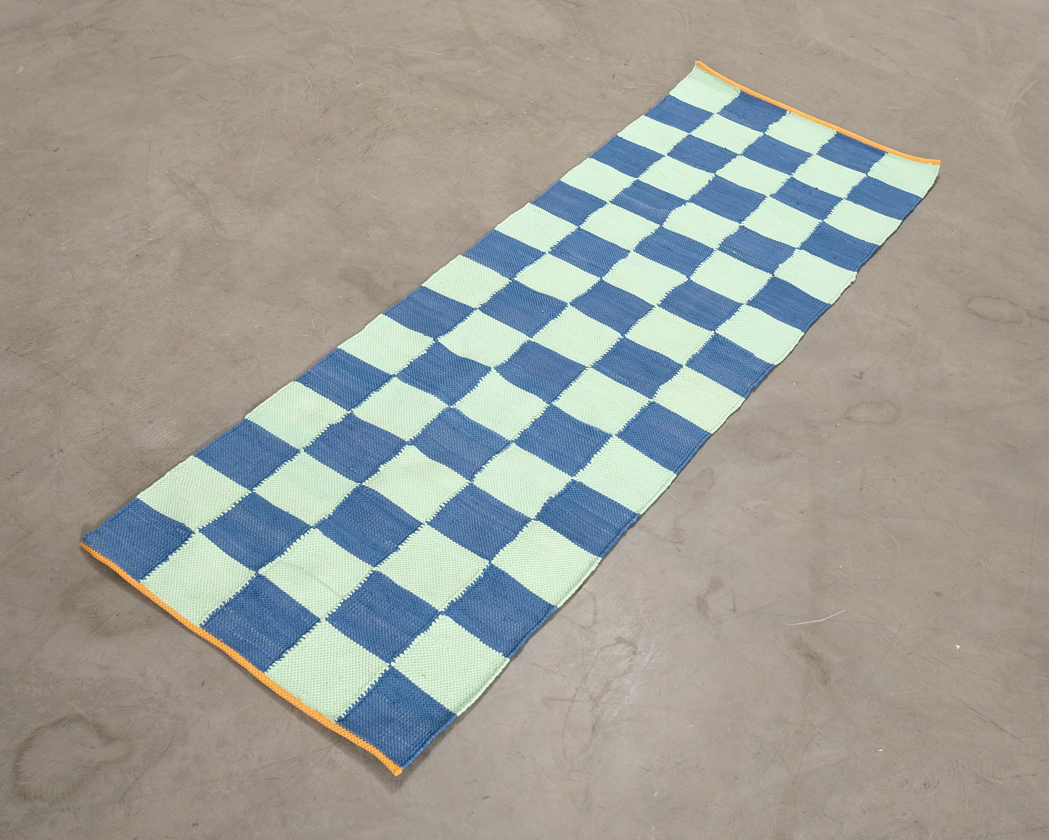 Rugvista Tommy g&aring;ngmatta 75 x 240 cm bl&aring; / gr&ouml;n