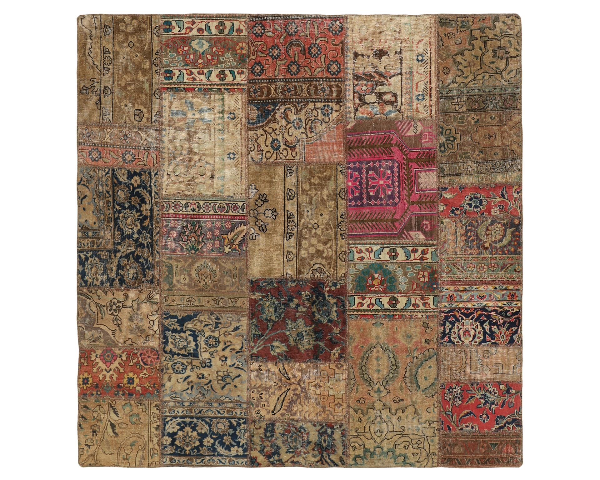Vintage Patchwork orientalisk matta 200 x 200 cm