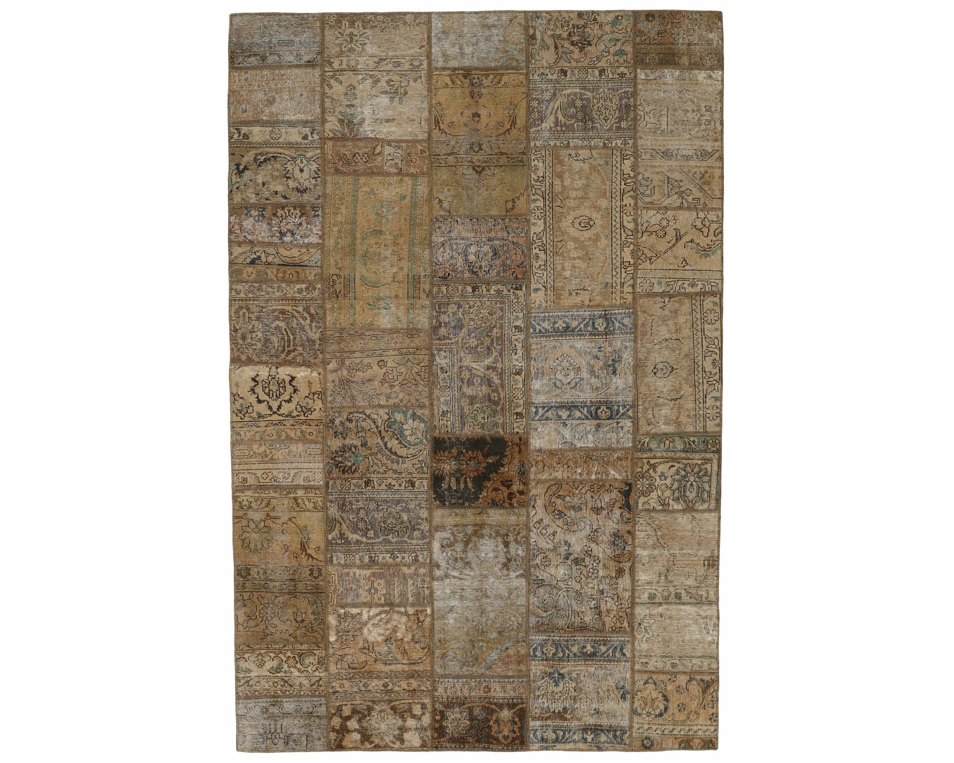Vintage Patchwork itämainen matto 202 x 307 cm