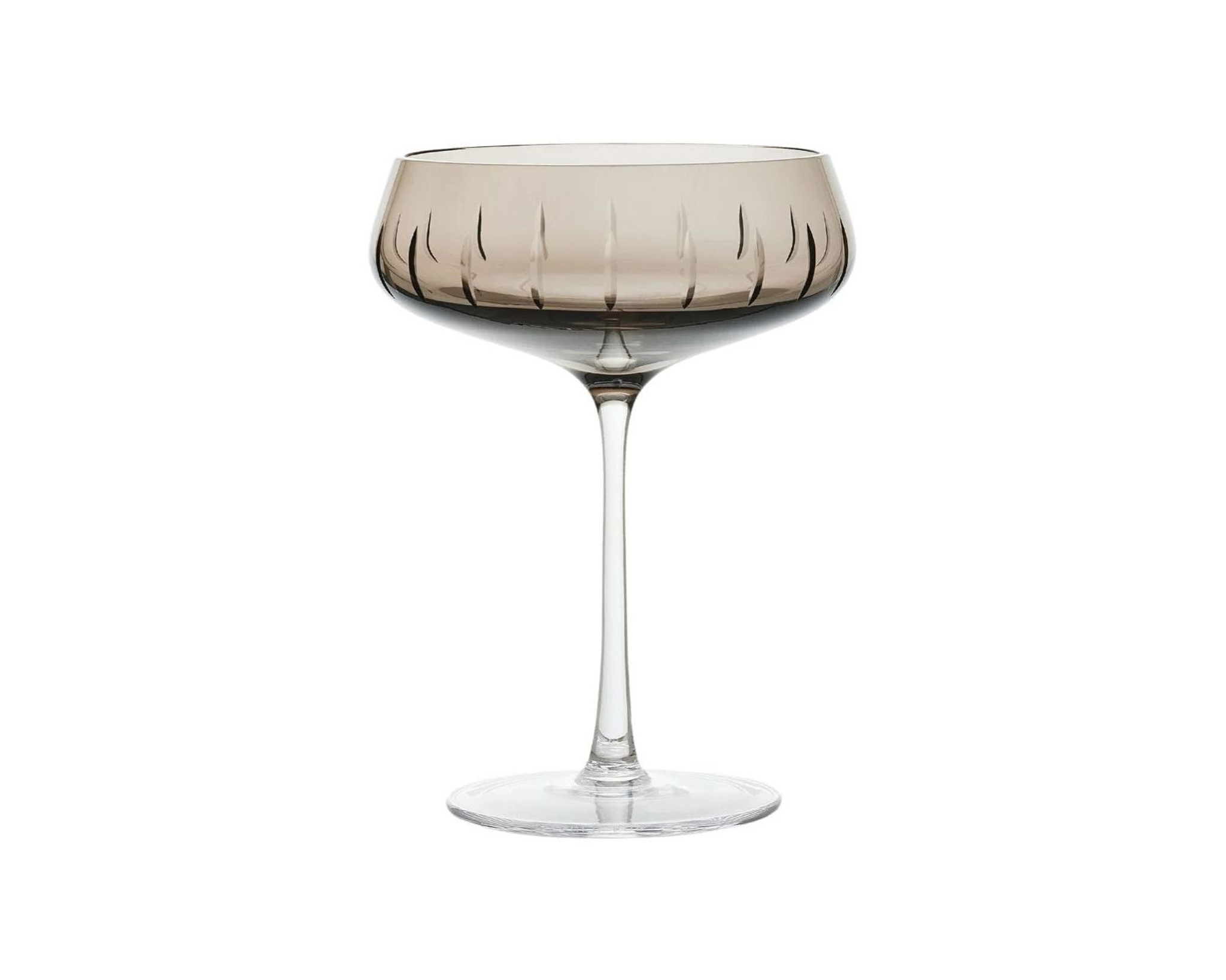 Louise Roe Champagne Coupe Single Cut lasi 11,5 cm Smoke