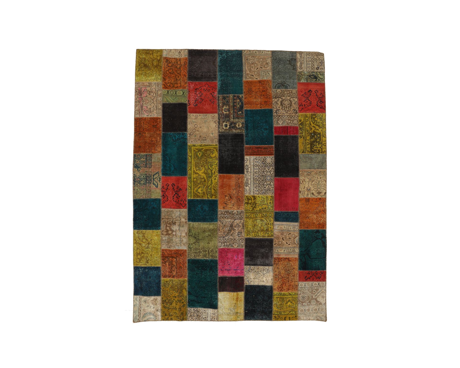 Vintage Patchwork itämainen matto 252 x 356 cm