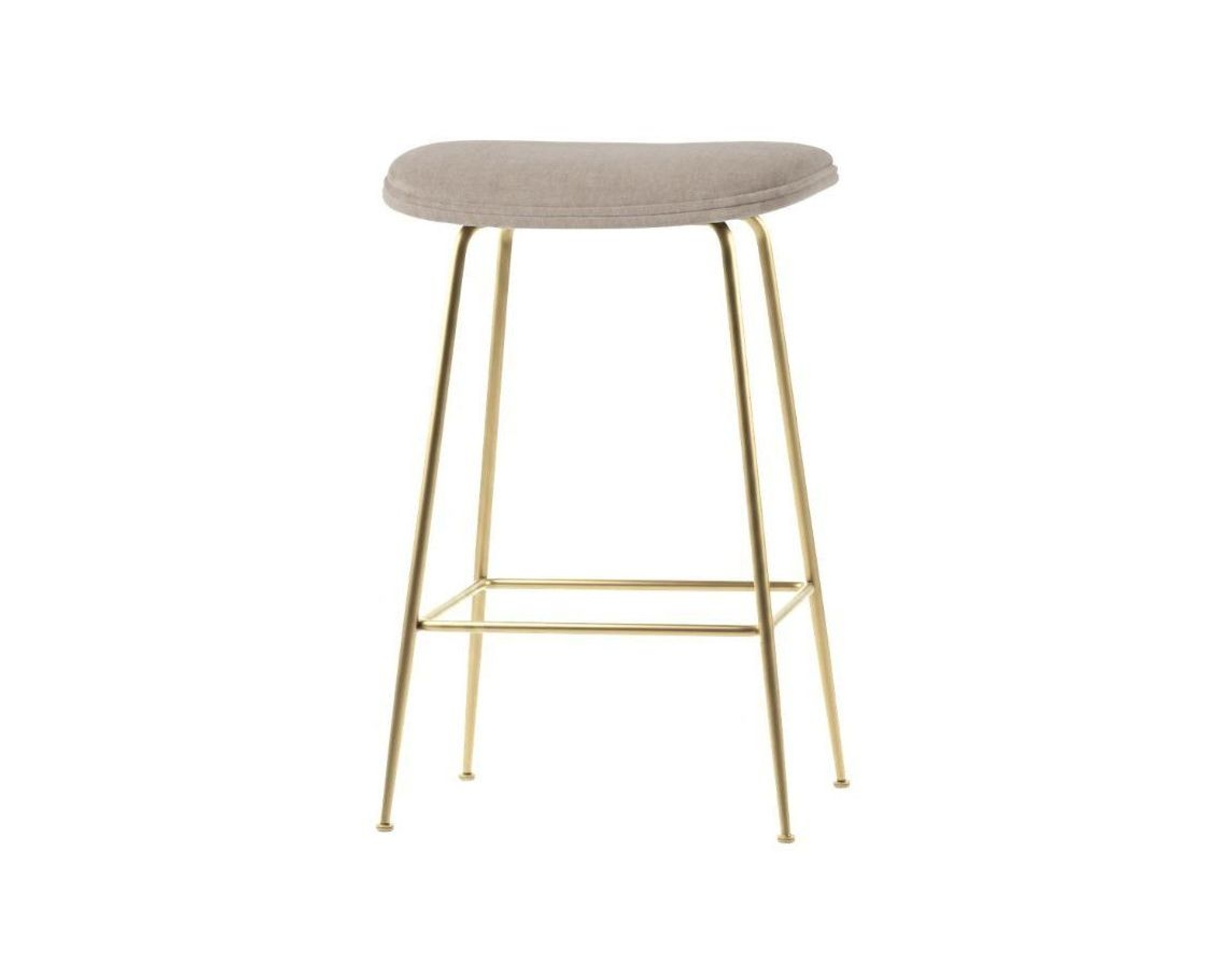 Gubi Beetle baarituoli H65 messinki / beige sametti