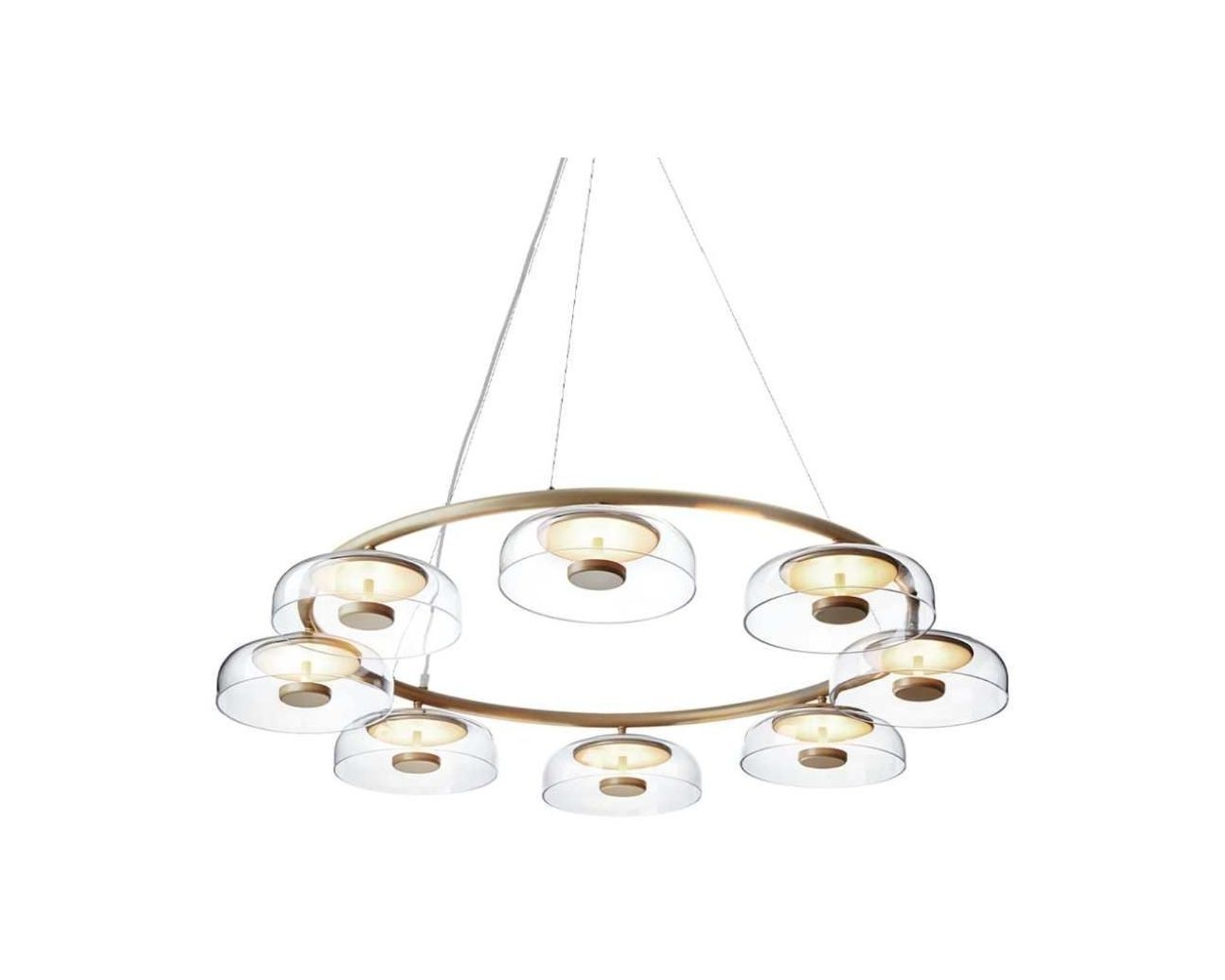 Nuura Blossi 8 ljuskrona &oslash; 103 cm Nordic gold / Clear