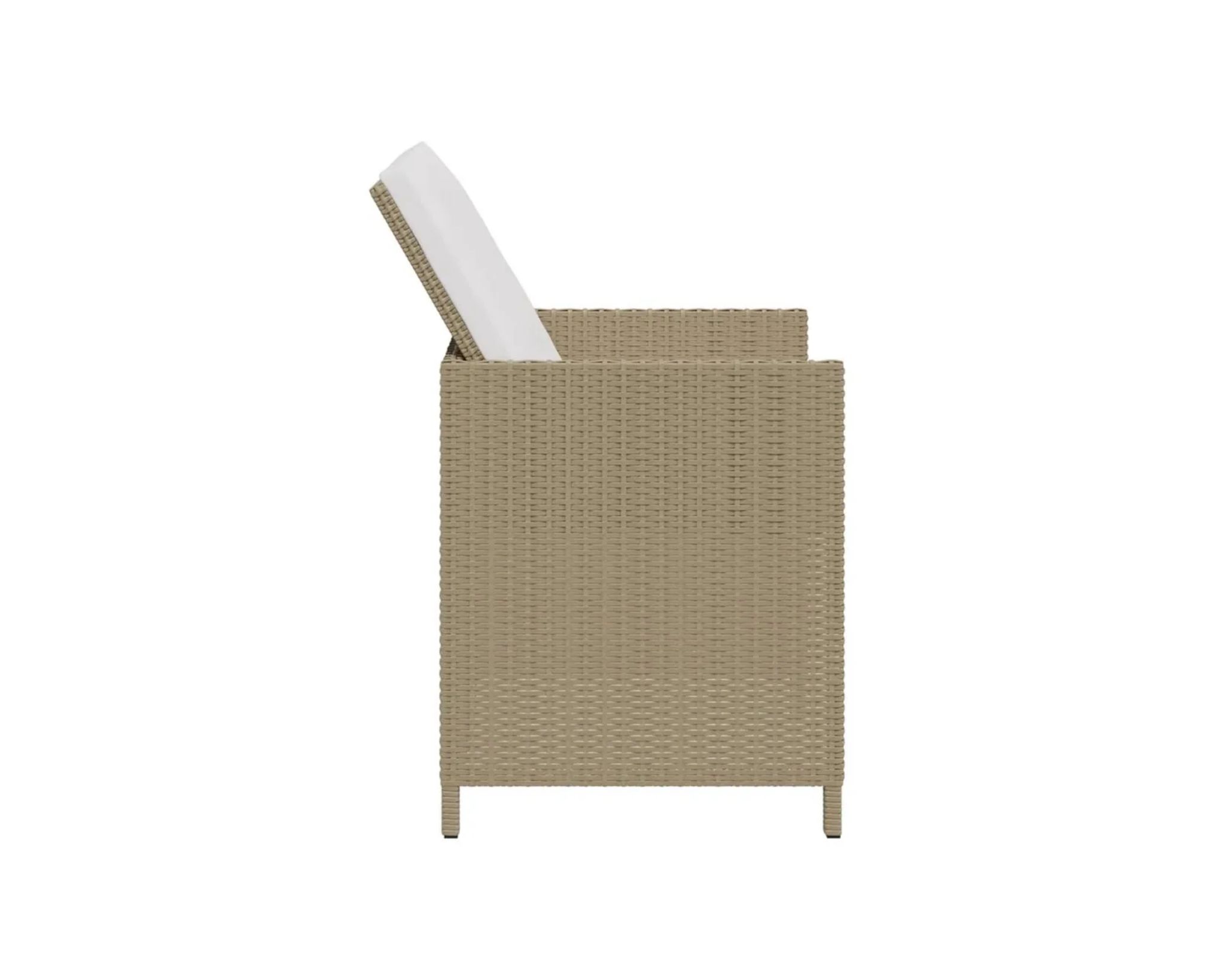 Terassituoli beige / valkoinen, 4 kpl setti view 2