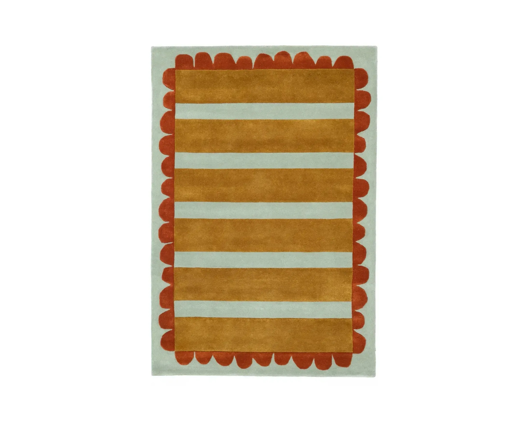 Rugvista Liora matta 200 x 300 cm orange / r&ouml;d / ljusgr&ouml;n