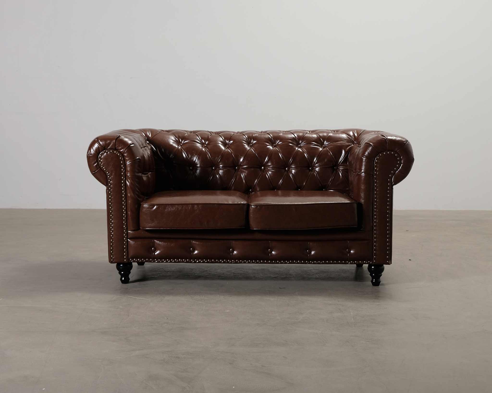 Chesterfield Lyx 2-sits brun