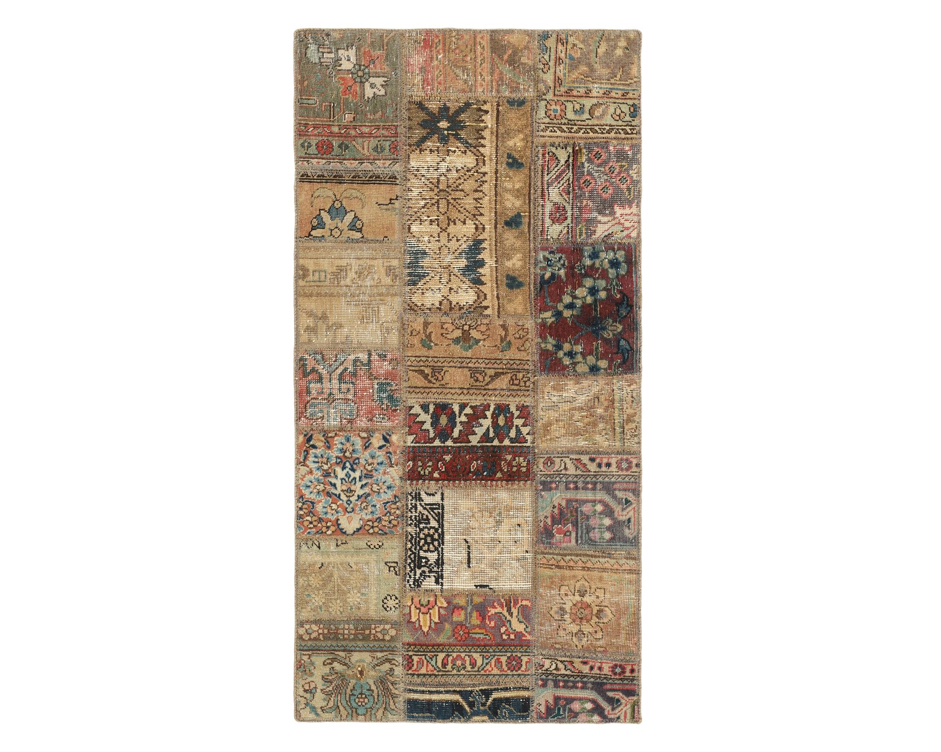 Vintage Patchwork itämainen matto 76 x 150 cm