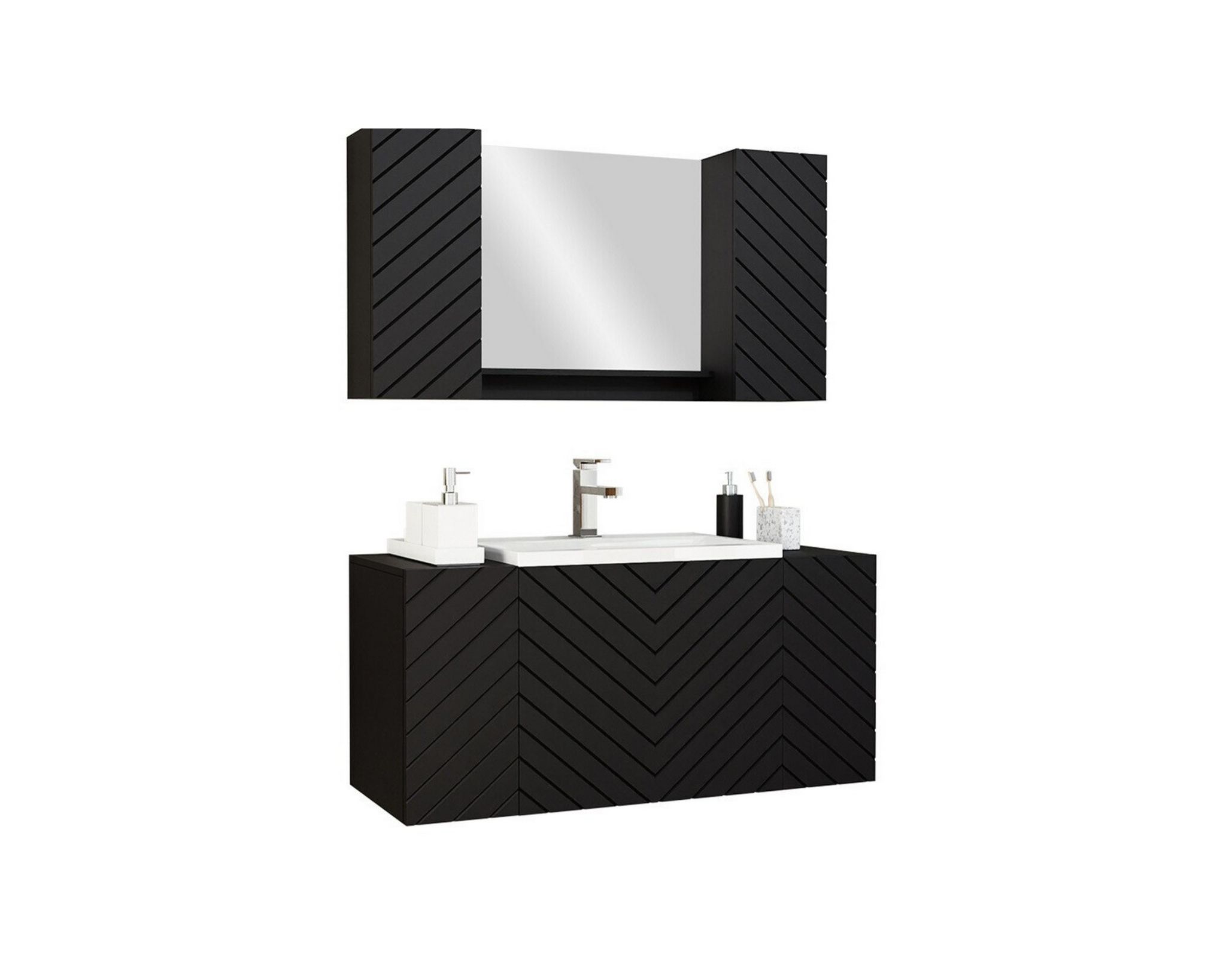 Kintore badrumsmöbelset svart