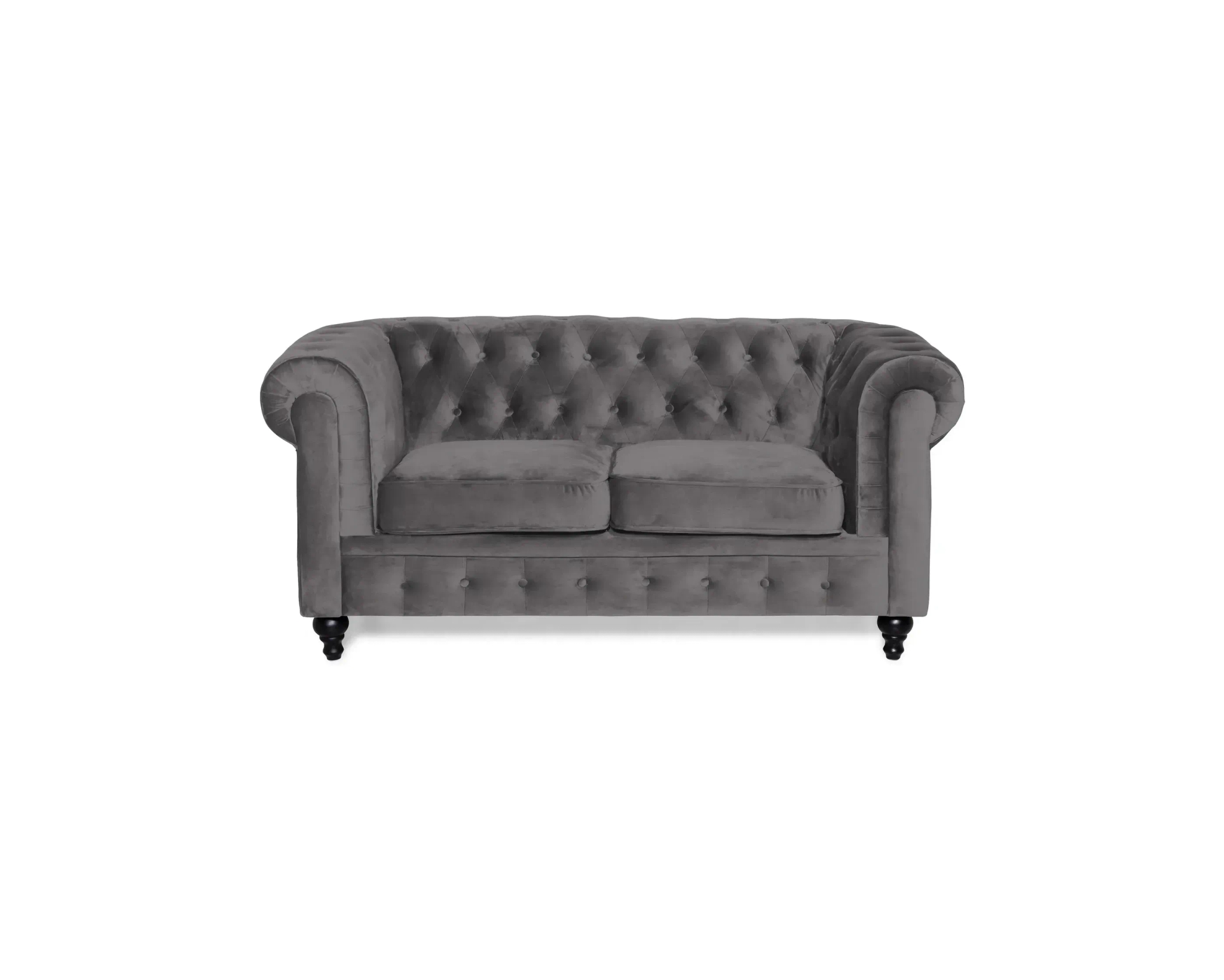 Chesterfield Lyx 2-sits grå