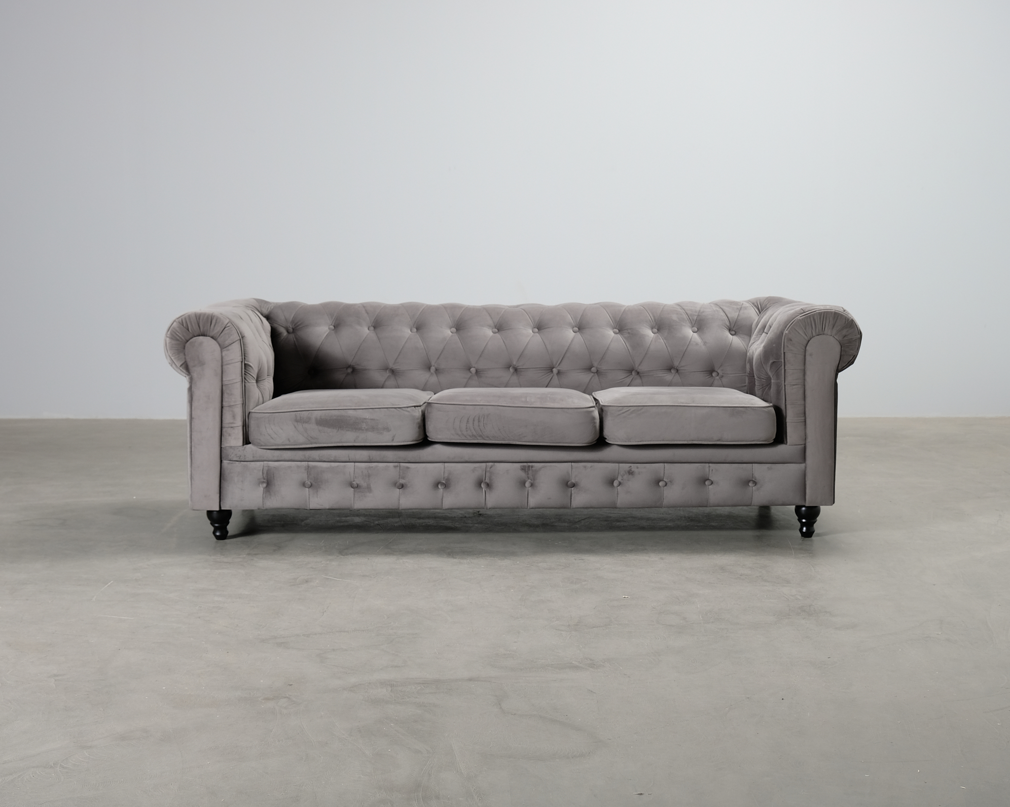 Chesterfield Lyx 3-sits soffa gr&aring;