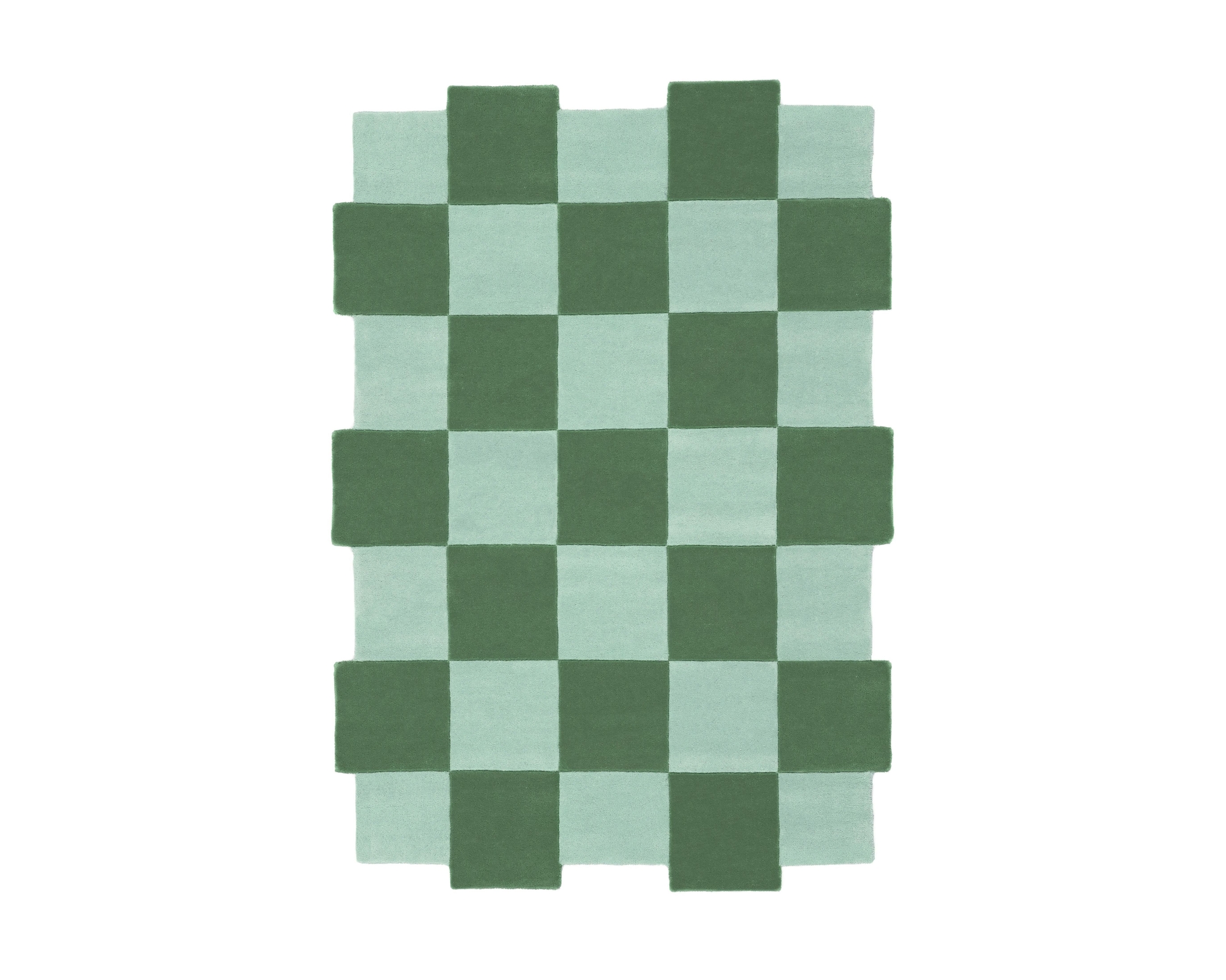 Rugvista Premium Checkmate matto 200 x 300 cm vihreä