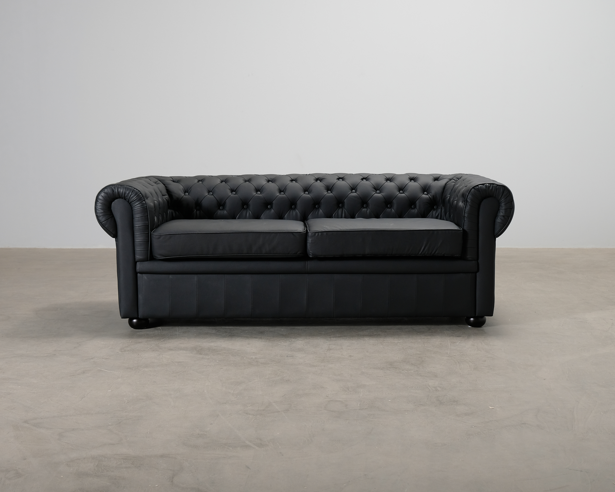 Chesterfield 3-sits soffa svart