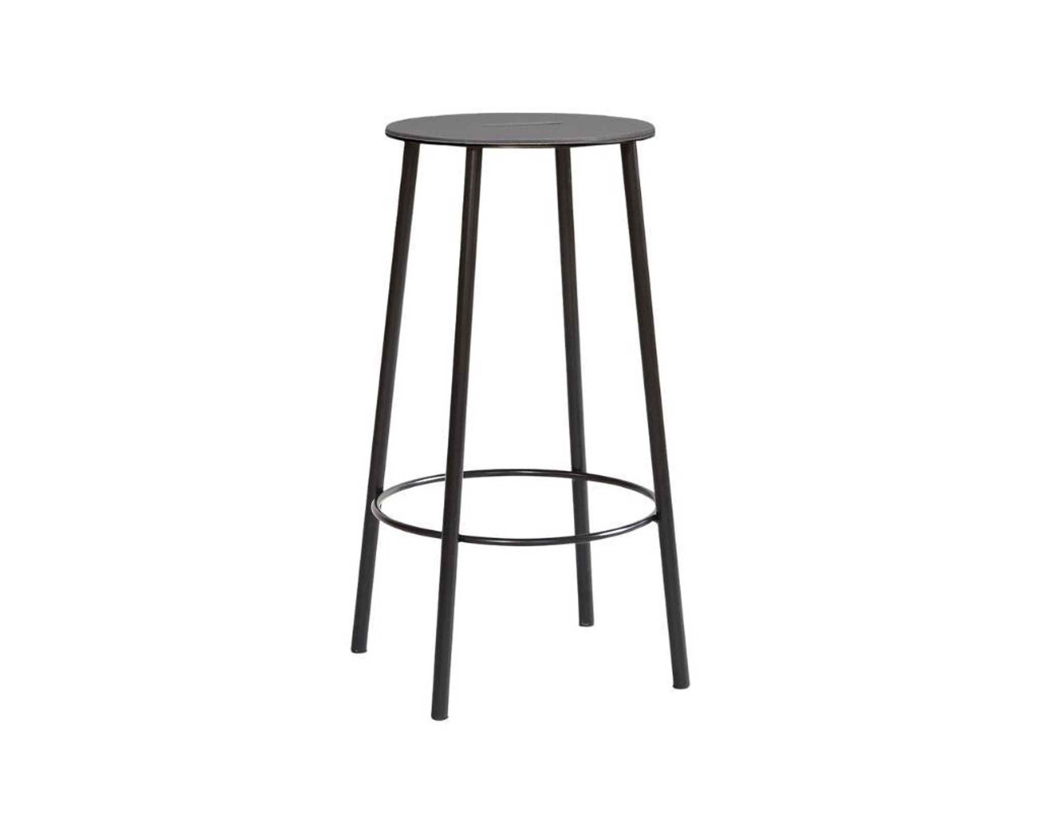 FRAMA Adam R031 barstol 65 cm antracit l&auml;der / svart