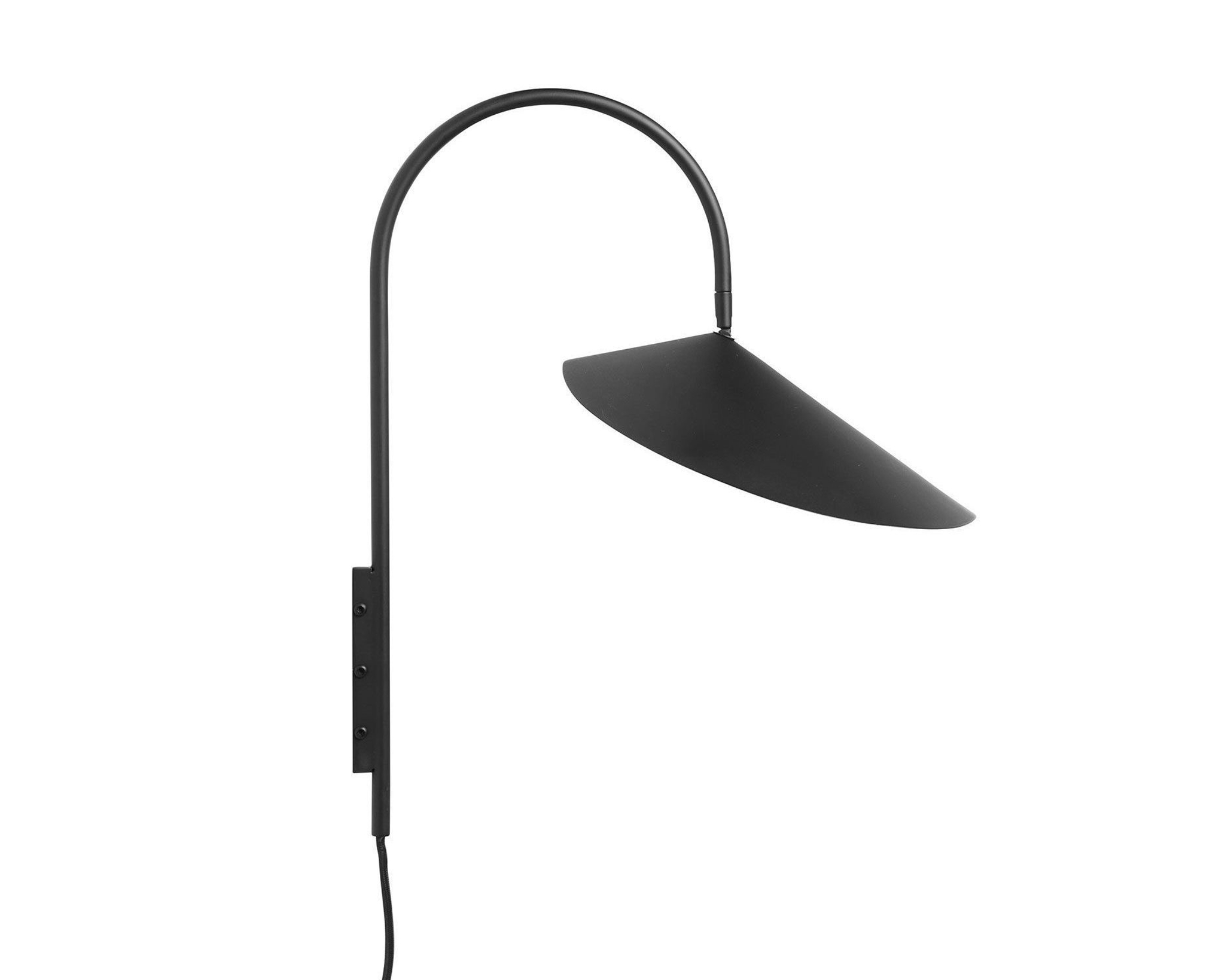 Ferm Living Arum v&auml;gglampa svart