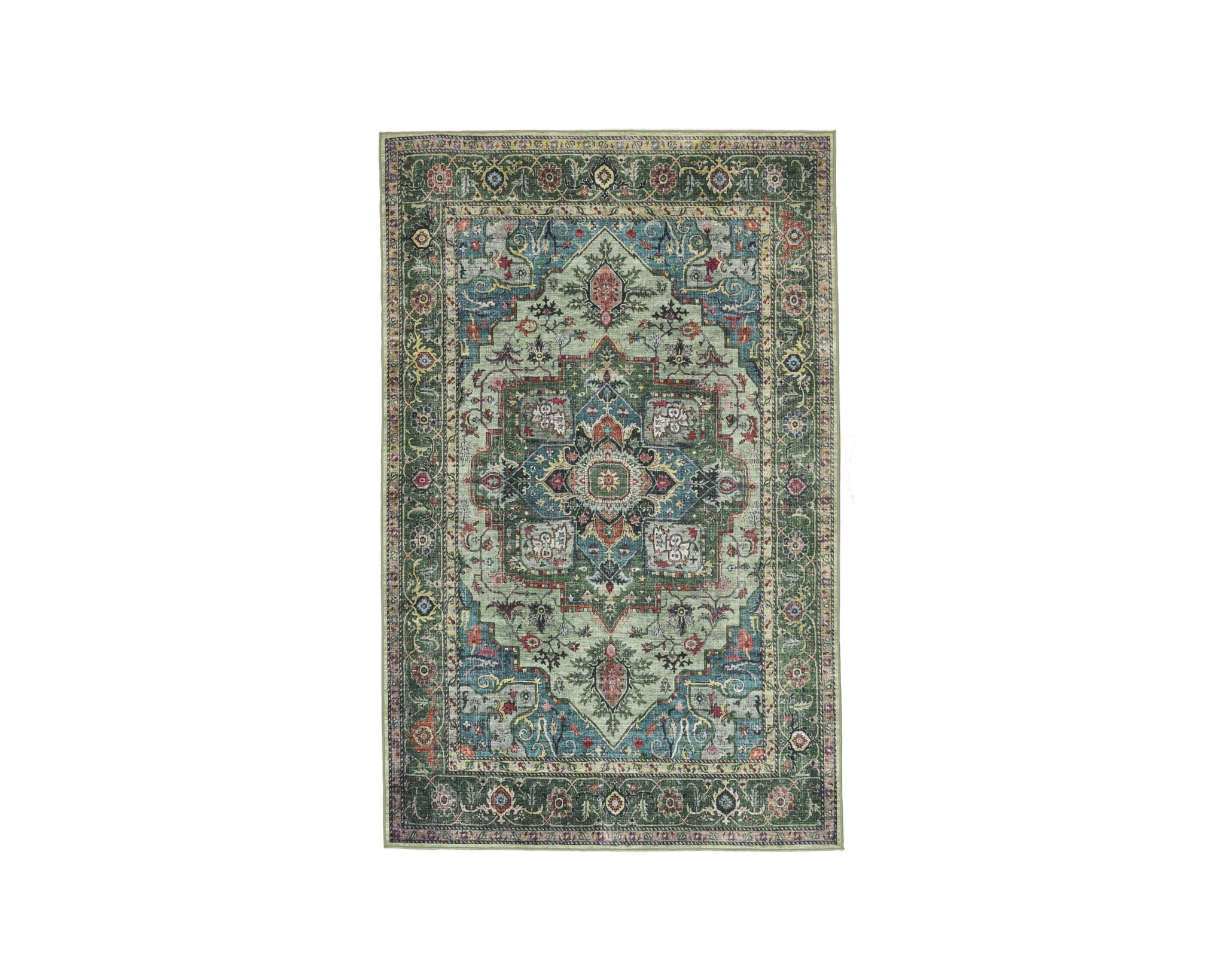 Rugvista Essential Georgia Oriental matta ø 200 x 300 cm grön