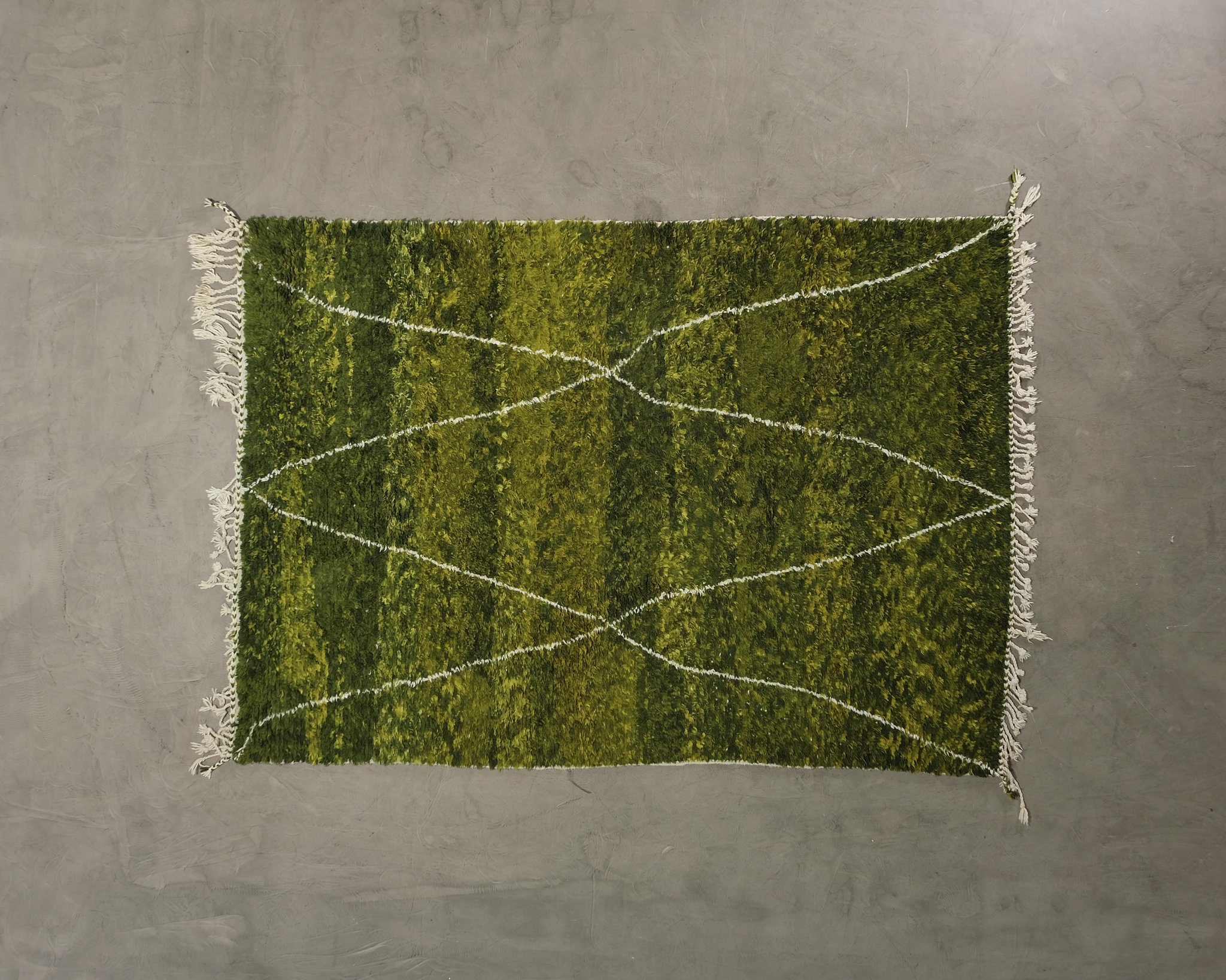 Berber-matta 210 x 300 cm grön