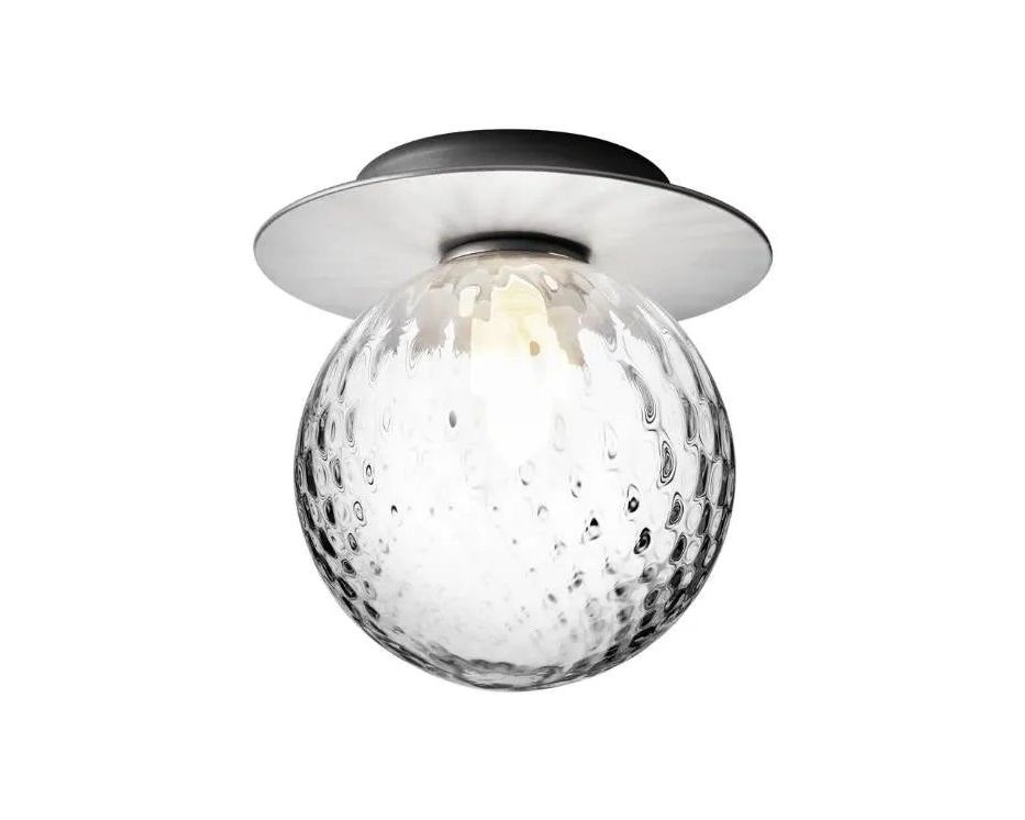Nuura Liila 1 v&auml;gg-/taklampa &oslash; 16,5 cm silver / genomskinlig