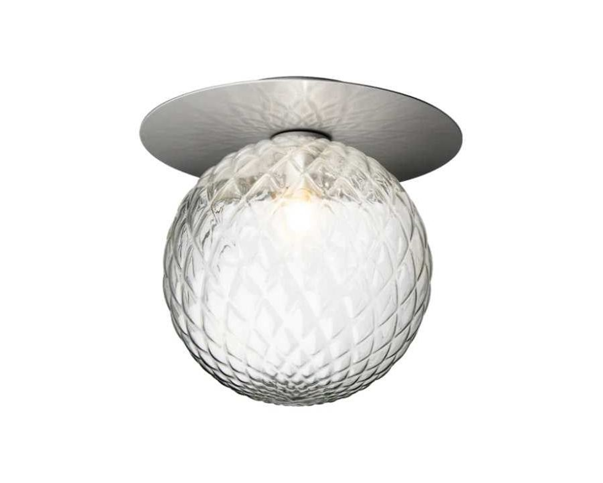 Nuura Liila 1 v&auml;gg-/taklampa &oslash; 25,5 cm silver / genomskinlig