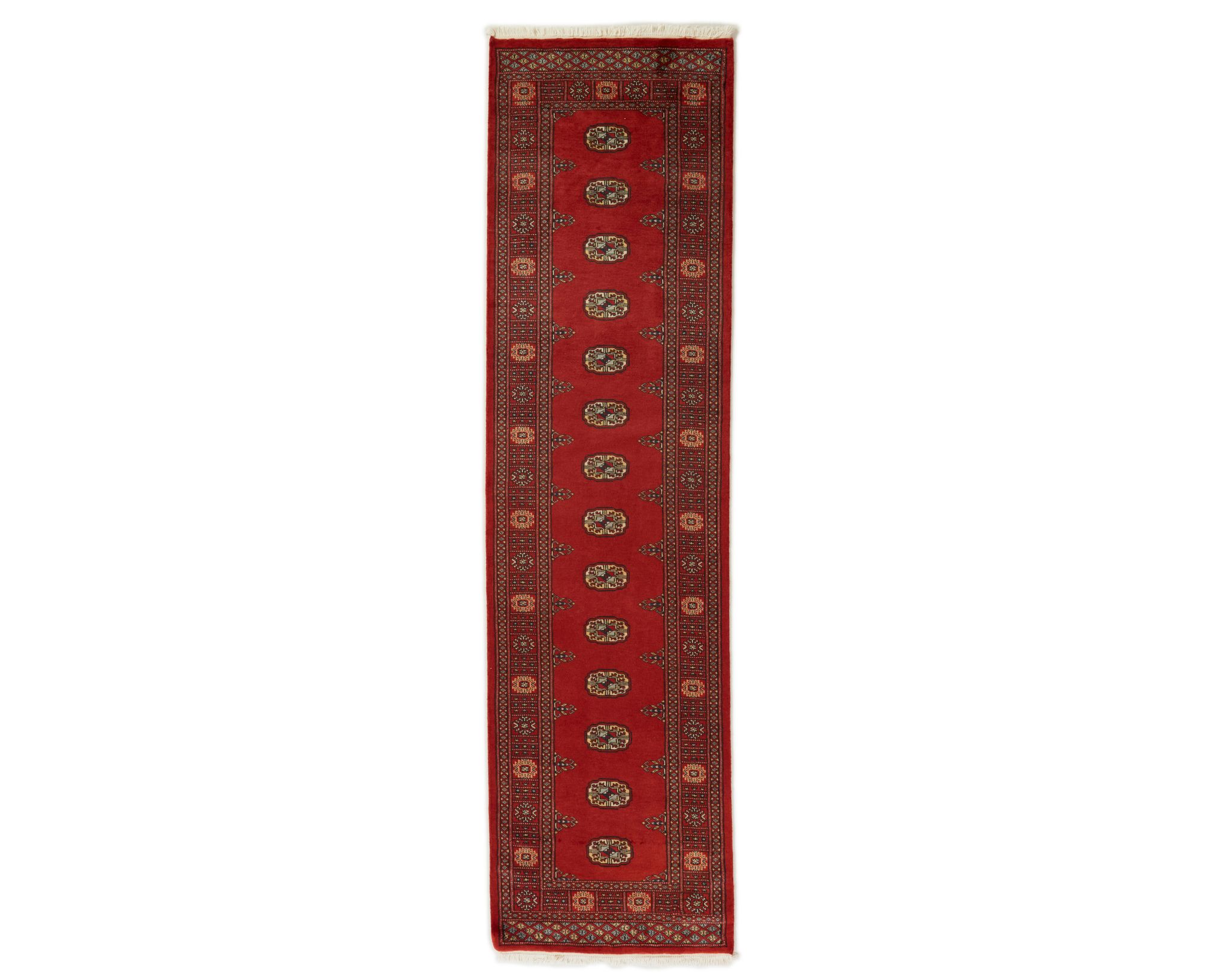 Pakistan handknotted orientalisk matta 81 x 303 cm svart / bl&aring;