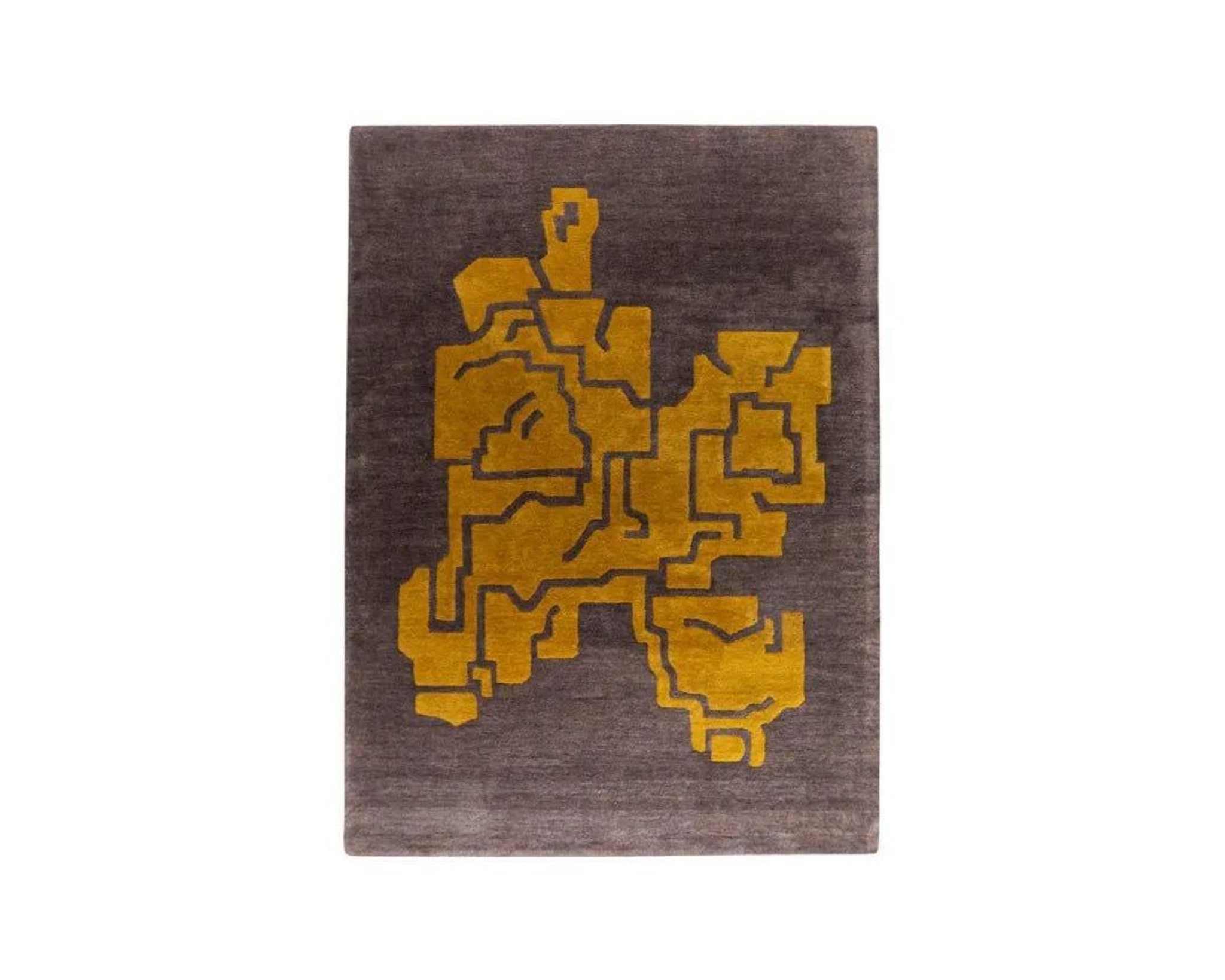 Massimo Structures ullmatta 170 x 240 cm varmgr&aring; / gul