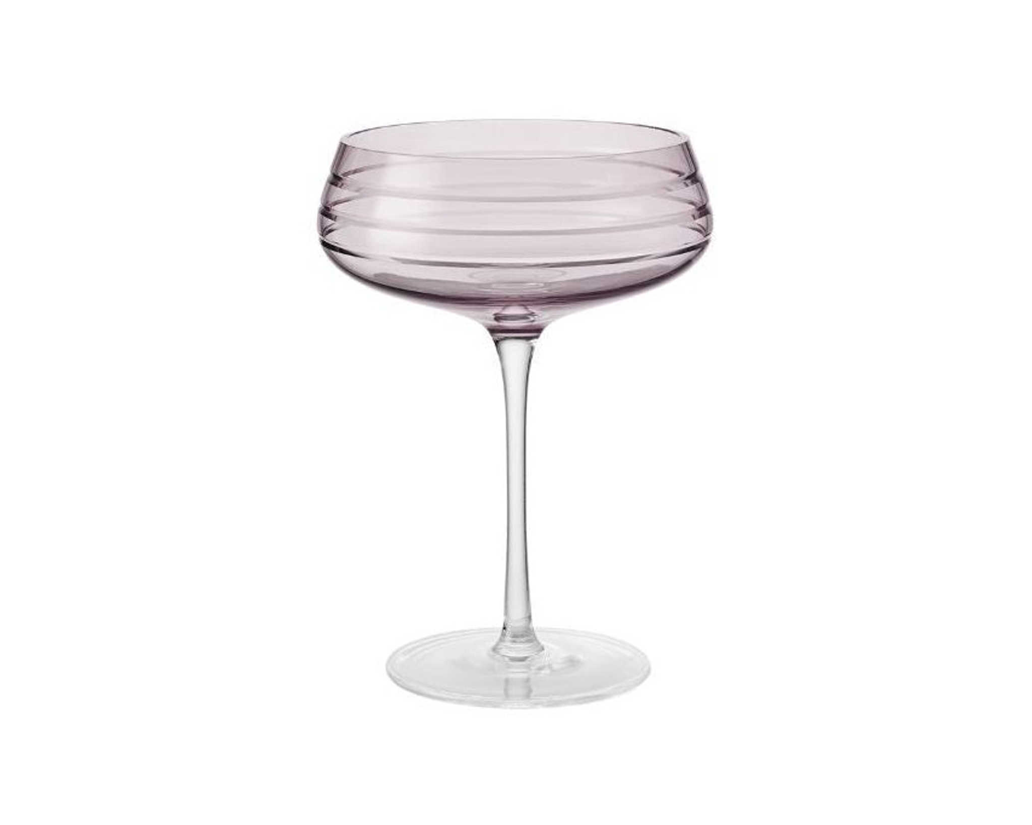 Louise Roe Champagne Coupe Triple Cut glas Rose