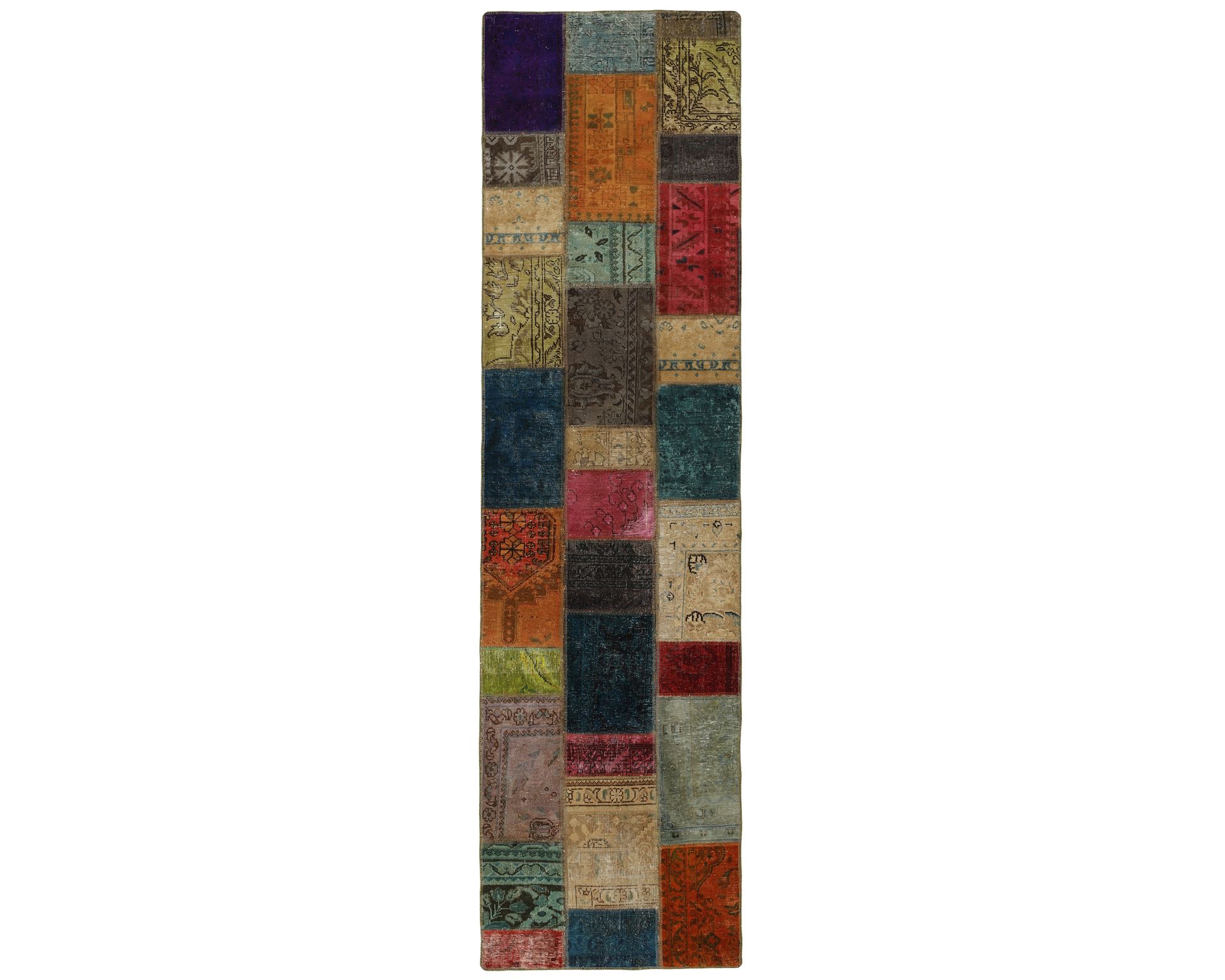 Vintage Patchwork itämainen matto 84 x 307 cm