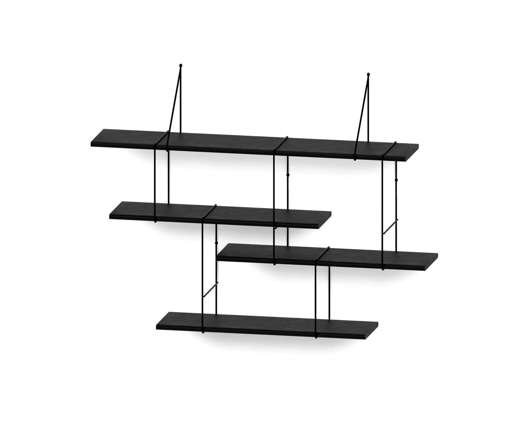 Studio Hausen Link 1 hylla svart / svart