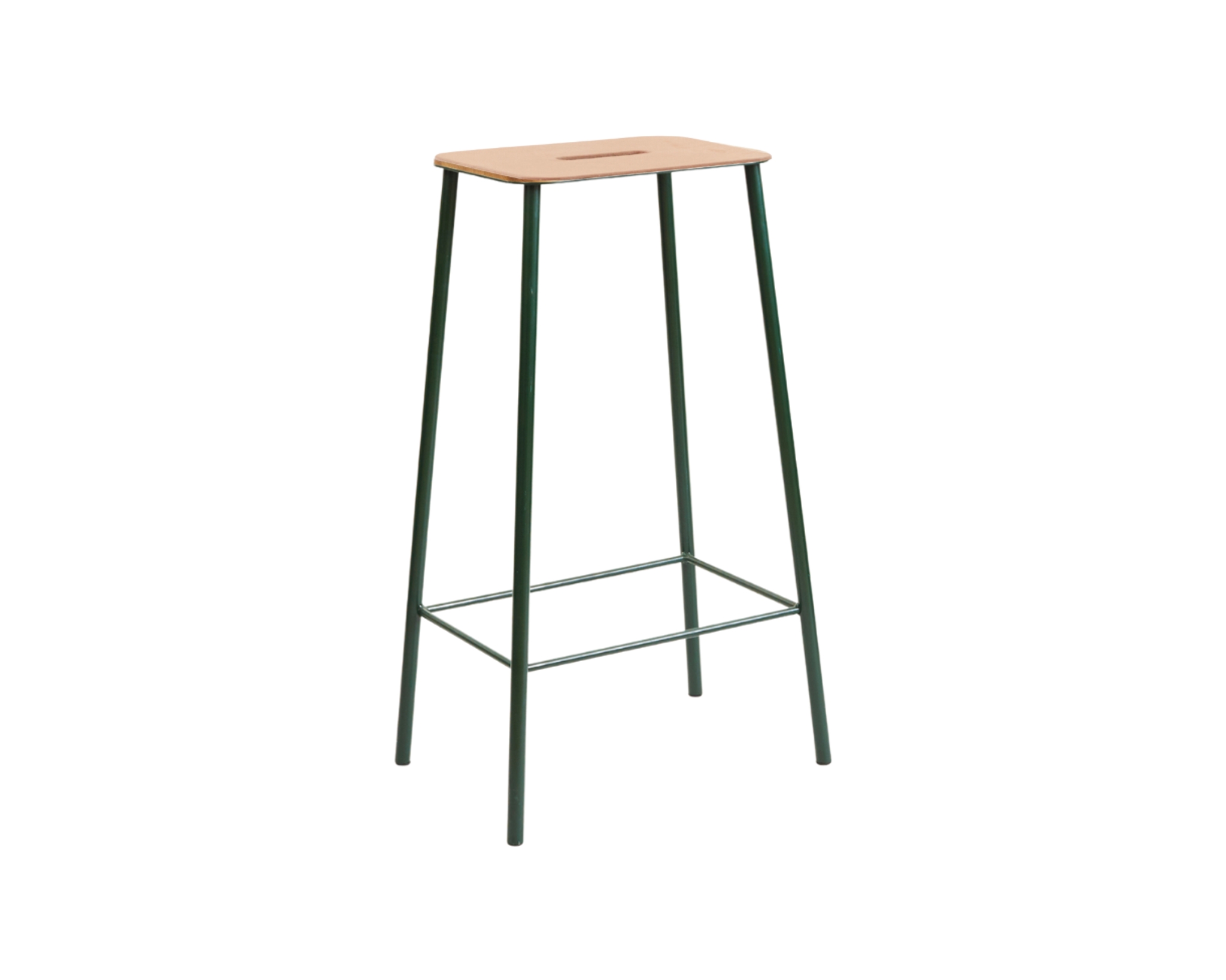 FRAMA Adam barstol 76 cm l&auml;der / gr&ouml;n
