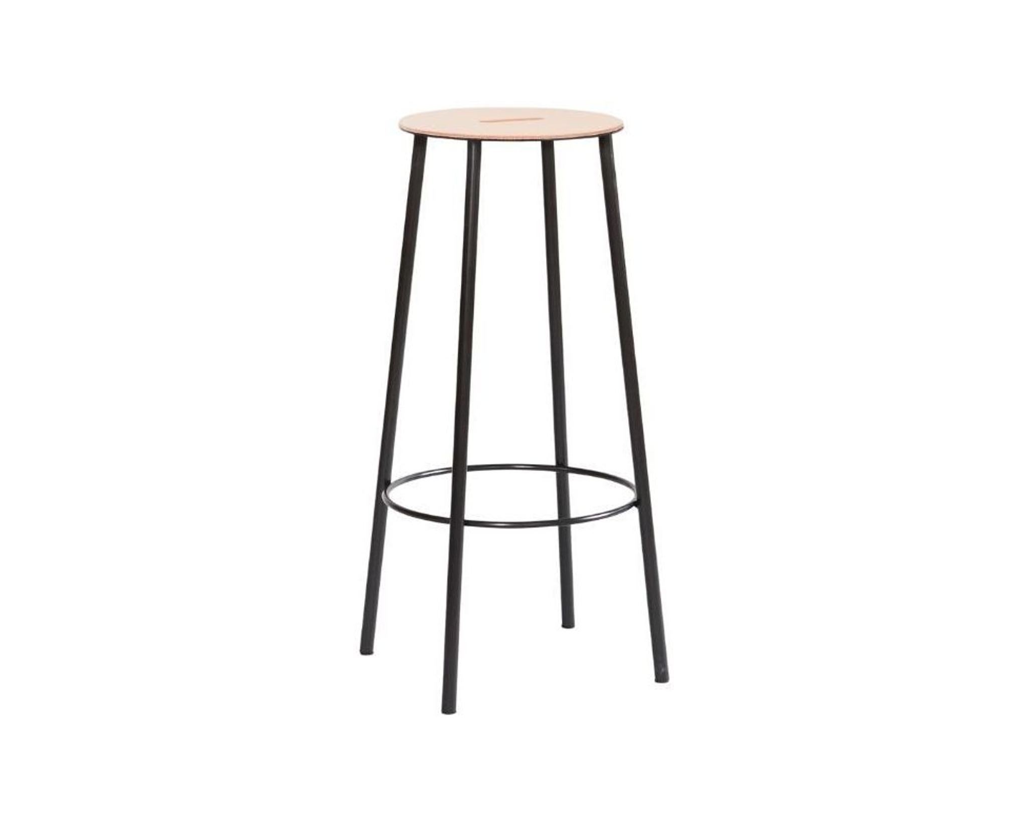 FRAMA Adam R031 barstol 76 cm svart / l&auml;der