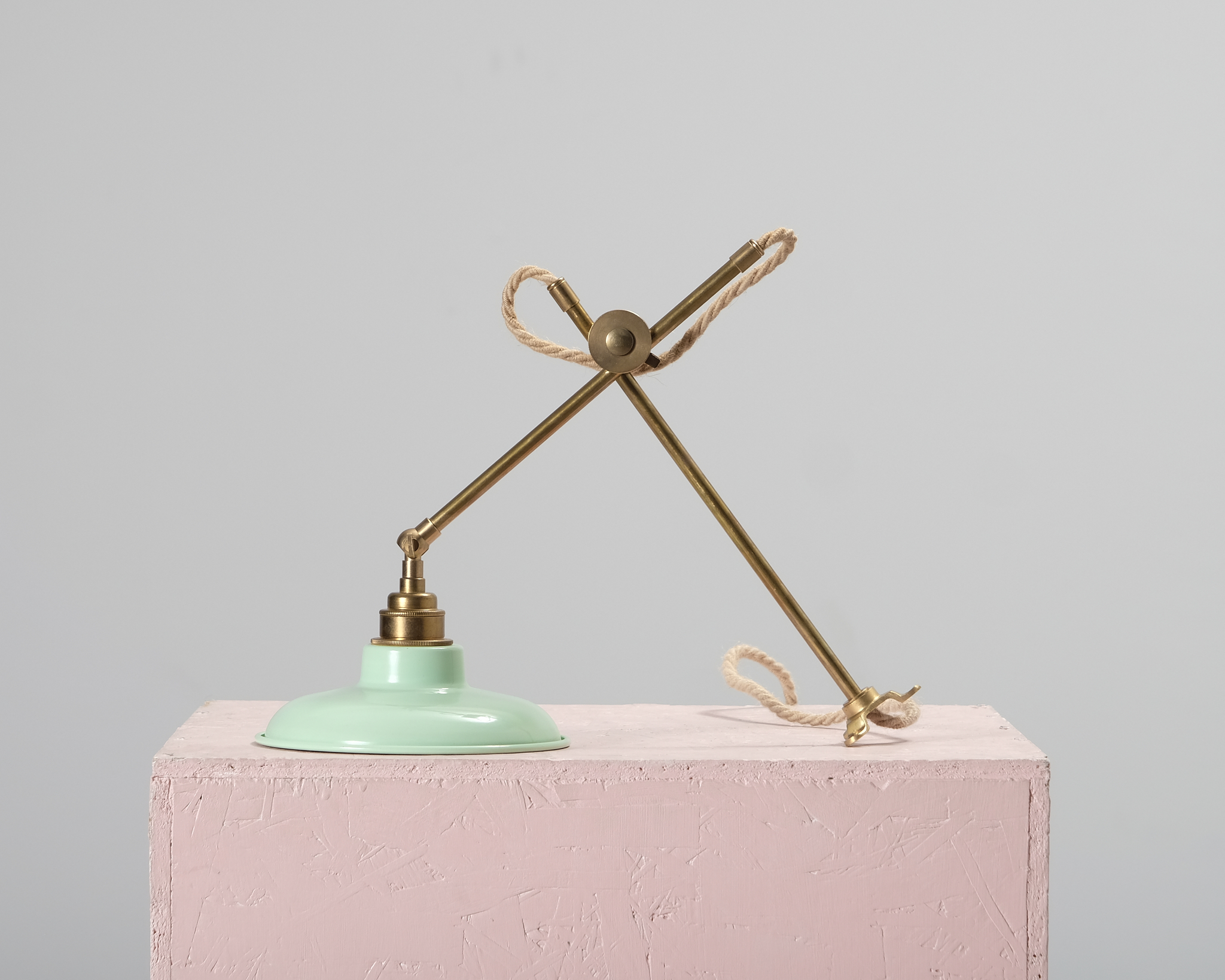 Vägglampa mintgrön / guld