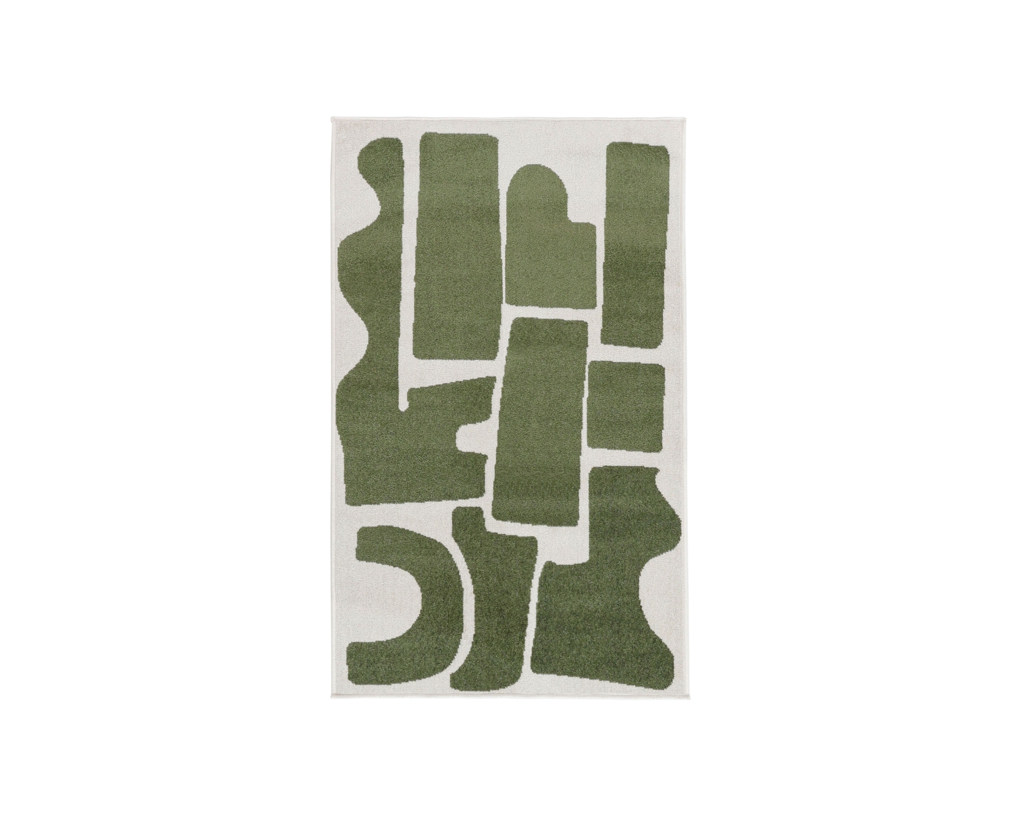 Rugvista Essential Contour matta 160 x 230 cm vit / grön