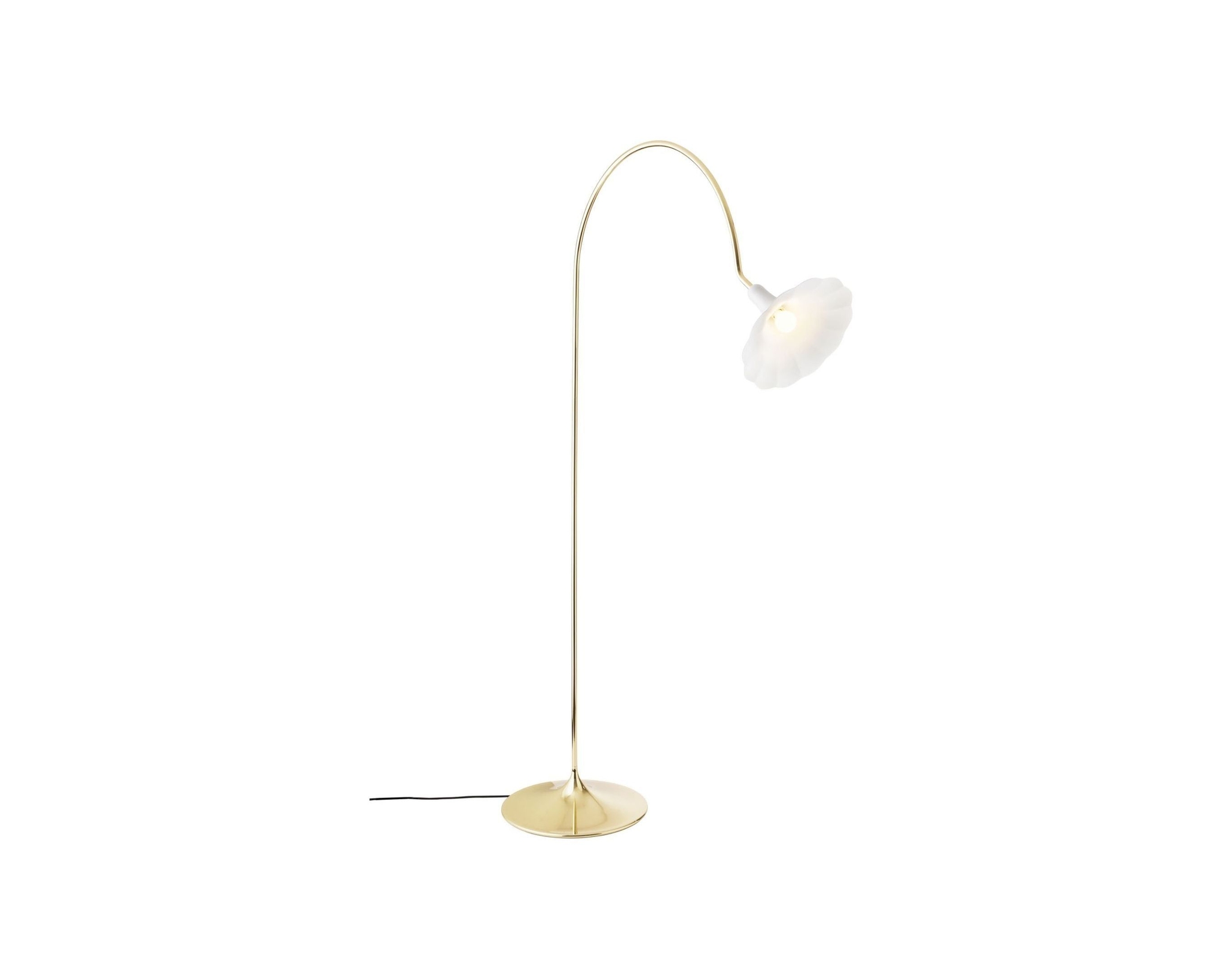 Nuura Petalii golvlampa 170 cm vit / m&auml;ssing