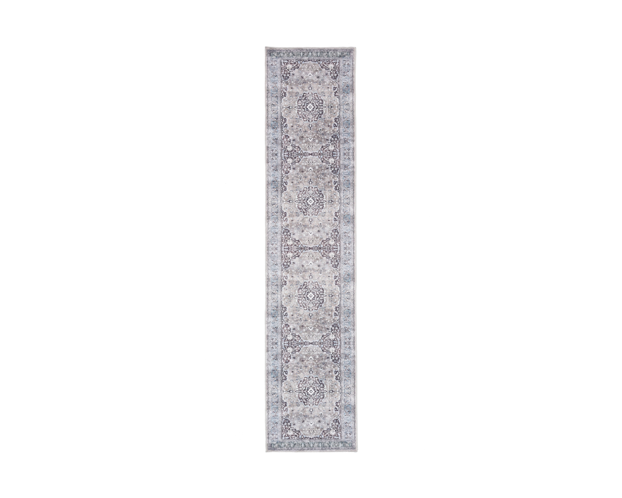 Rugvista Gina Oriental  matta 80 x 350 cm bl&aring;gr&aring;