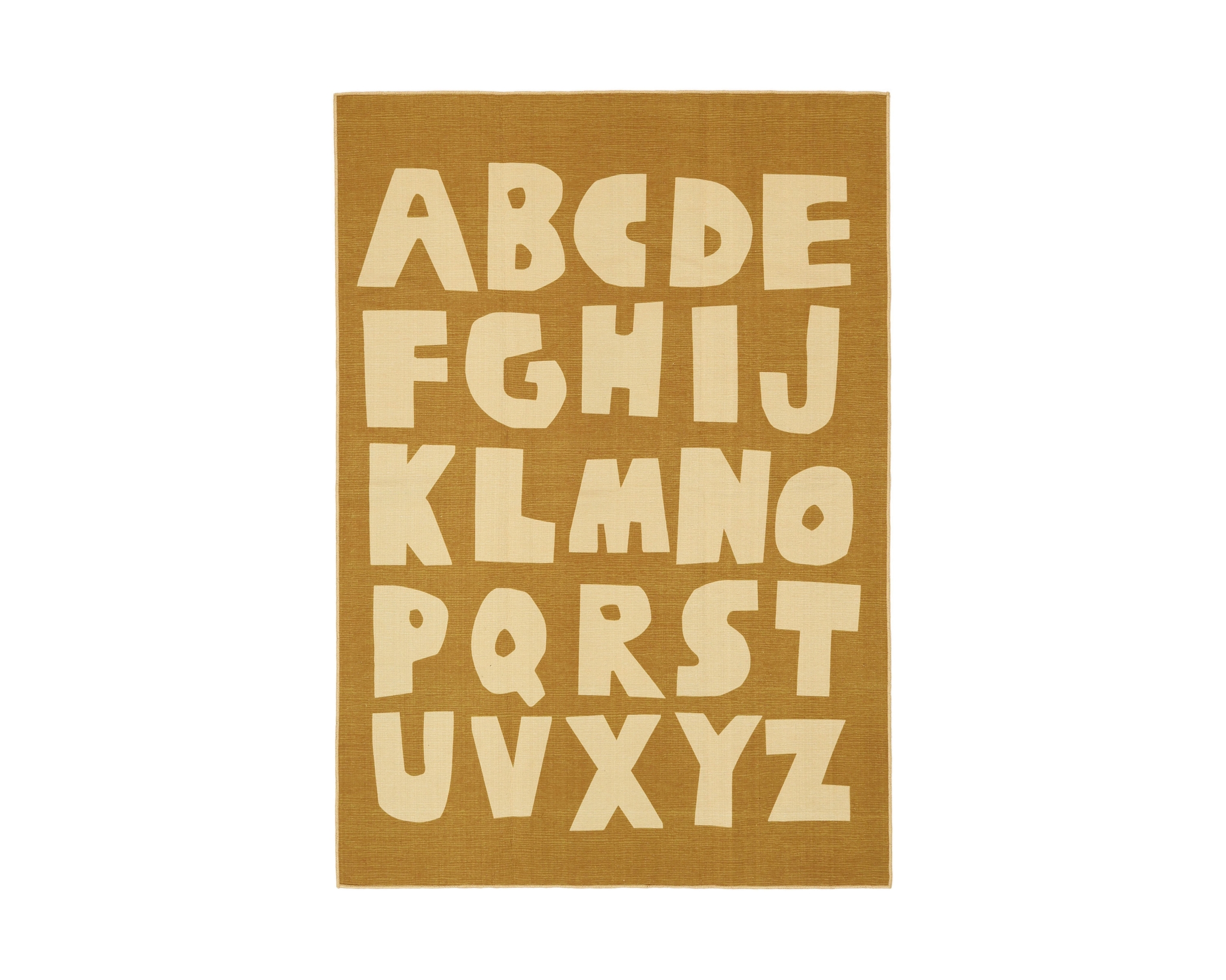 Rugvista Alphabet matta 100 x 160 cm gul