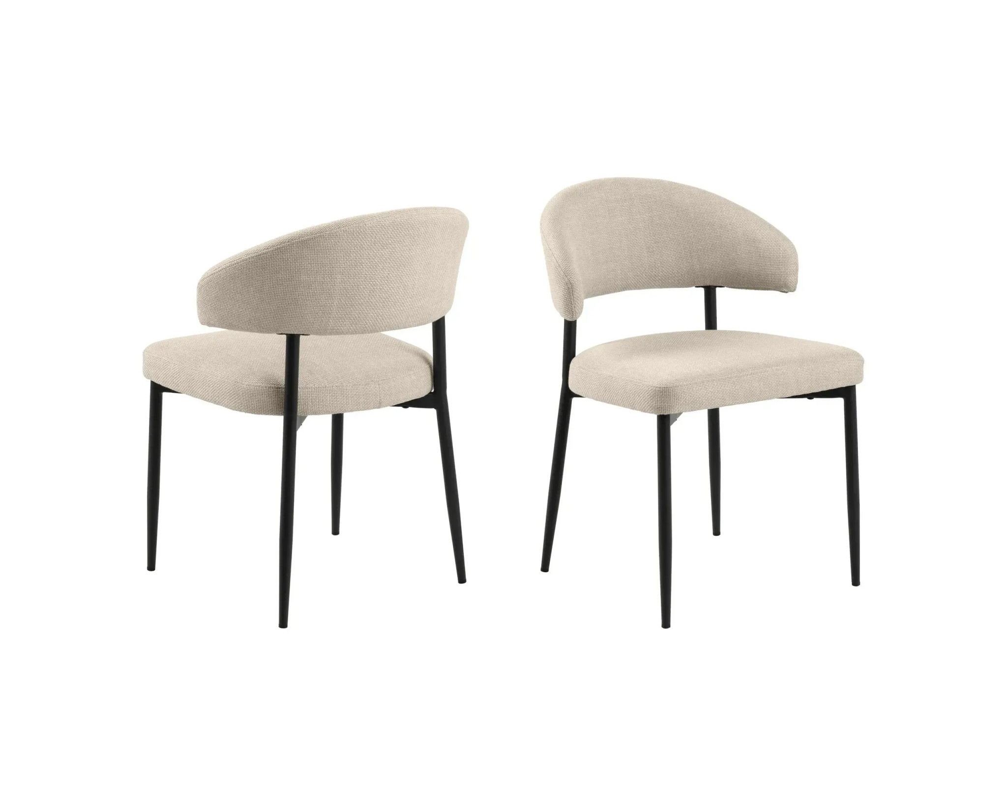 Sawako matstol beige, set om 2 st