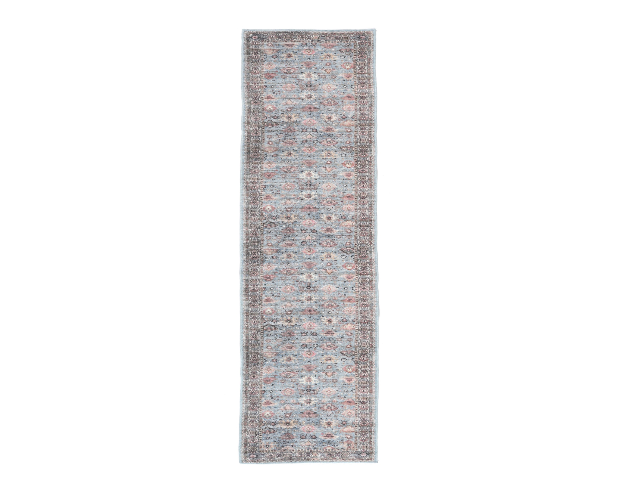 Rugvista Shabibi Oriental gångmatta 80 x 350 cm ljusblå