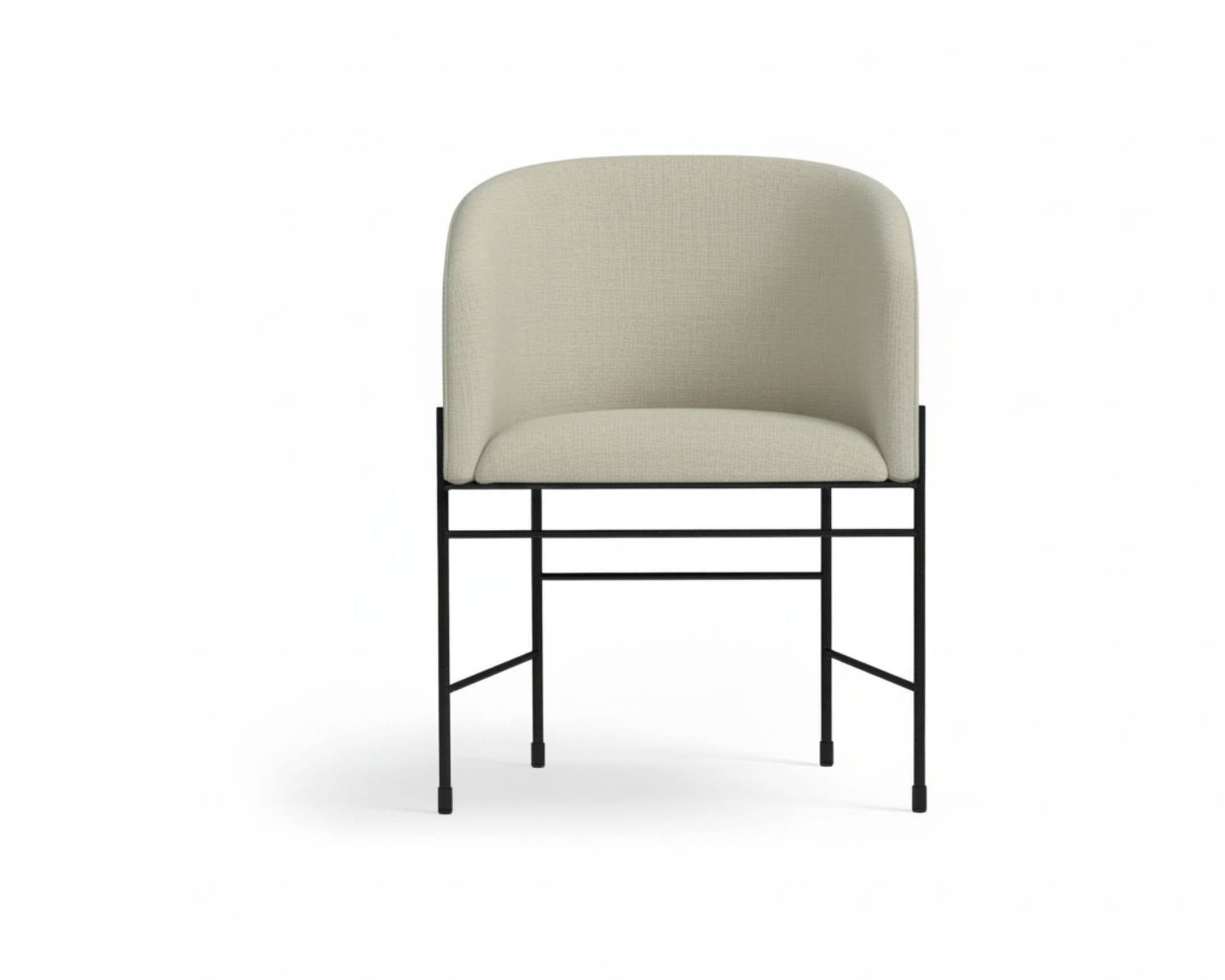 New Works Covent Chair matstol svart / beige linne
