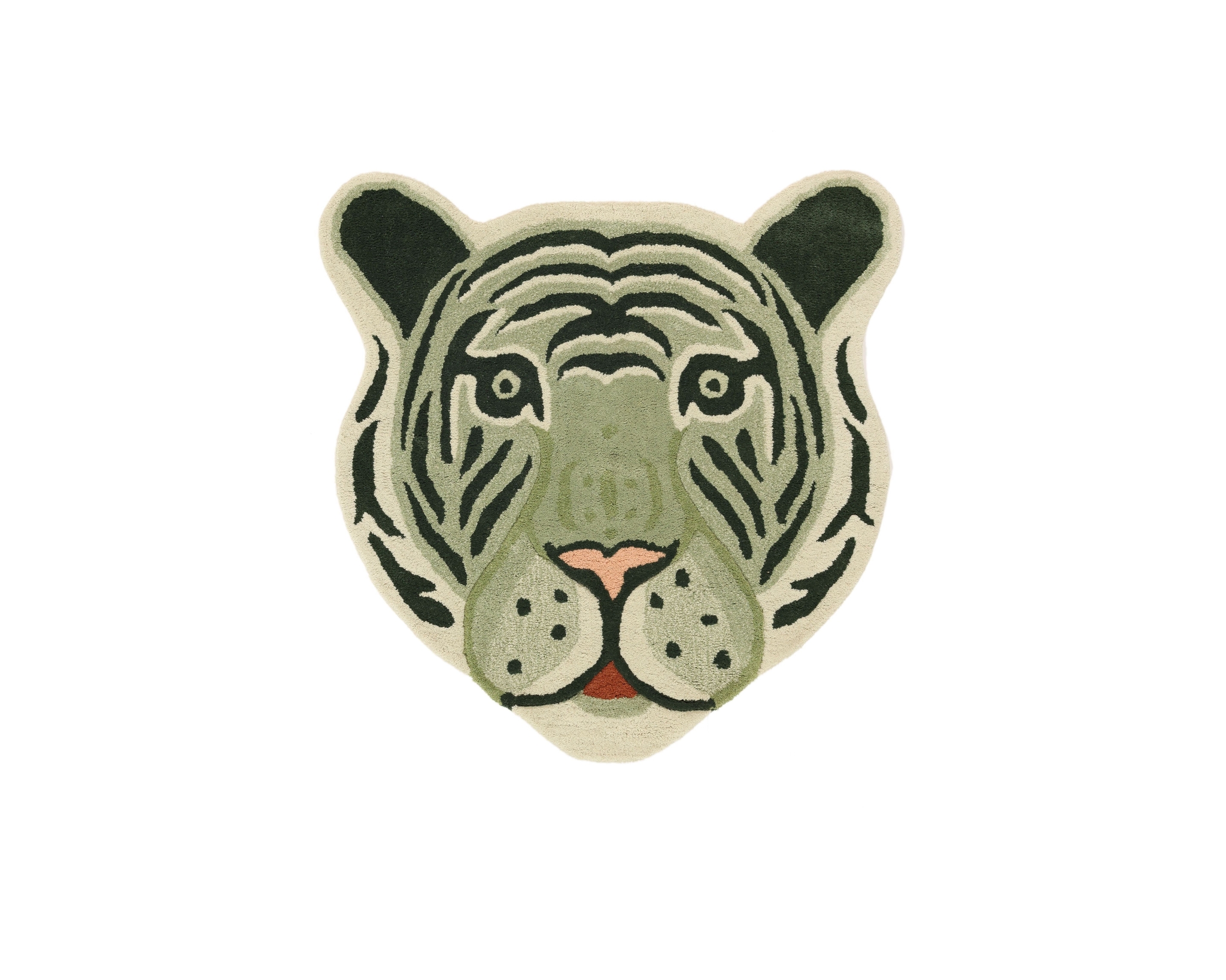Rugvista Fun Tiger matta grön