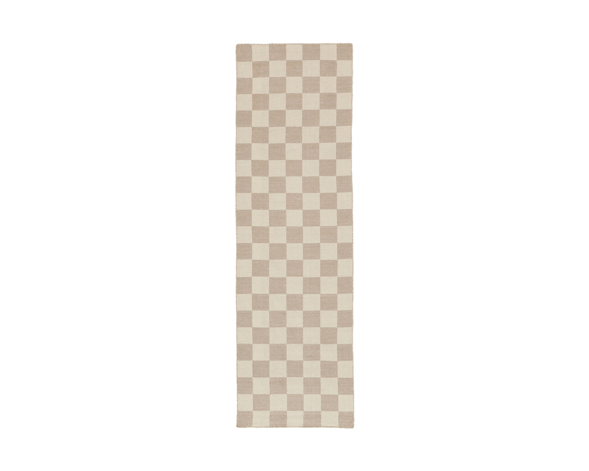 Rugvista Checkie gångmatta 86 x 300 cm beige