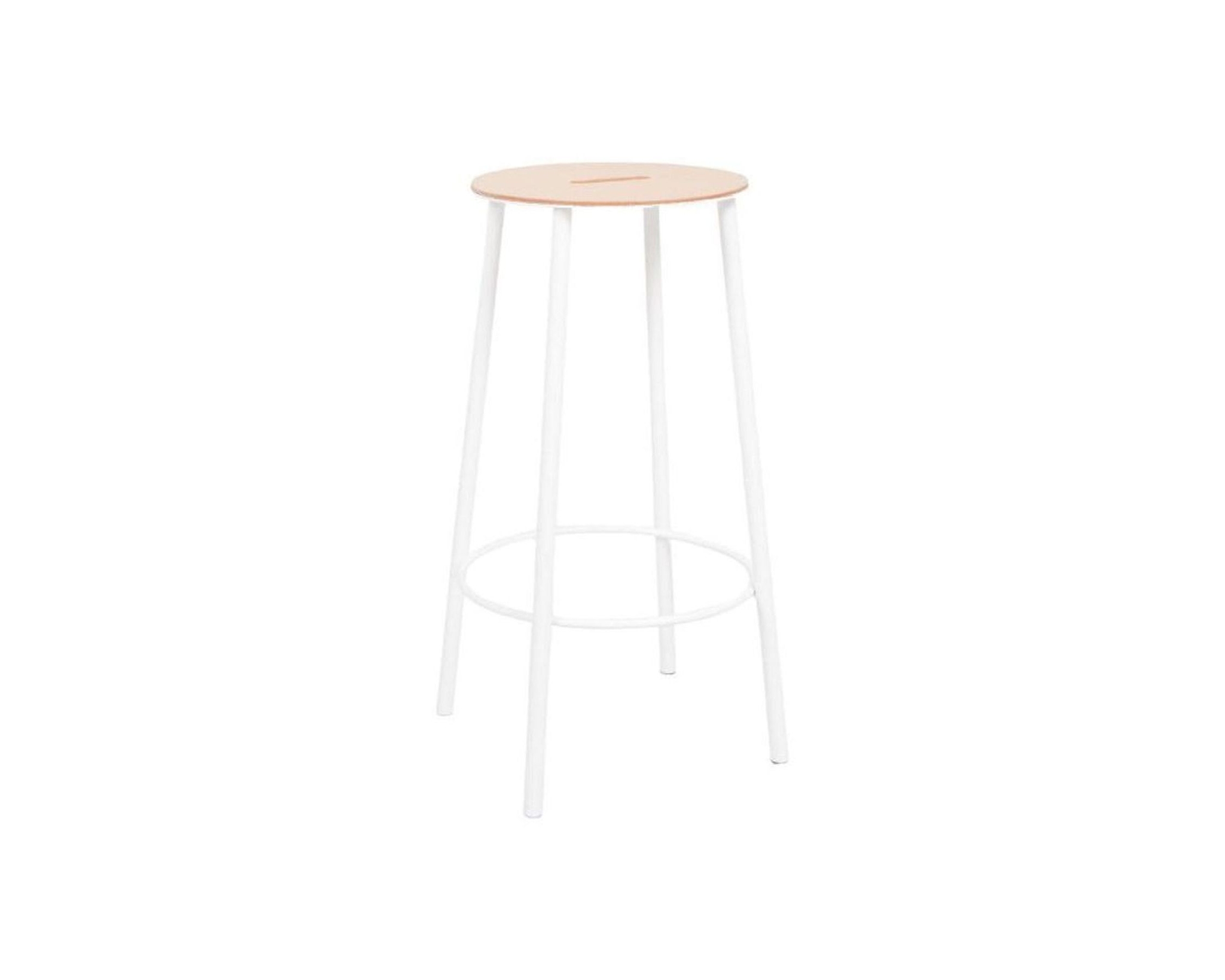 FRAMA Adam R031 barstol 65 cm l&auml;der / vit
