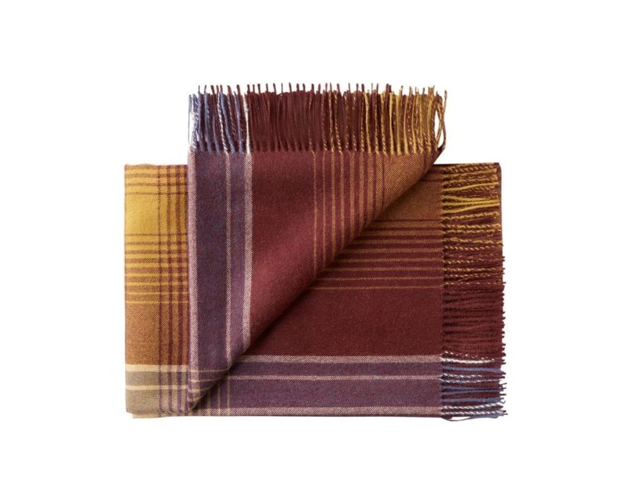 Silkeborg Uldspinderi Bogota pl&auml;d 130 x 200 cm Vintage Bordeaux